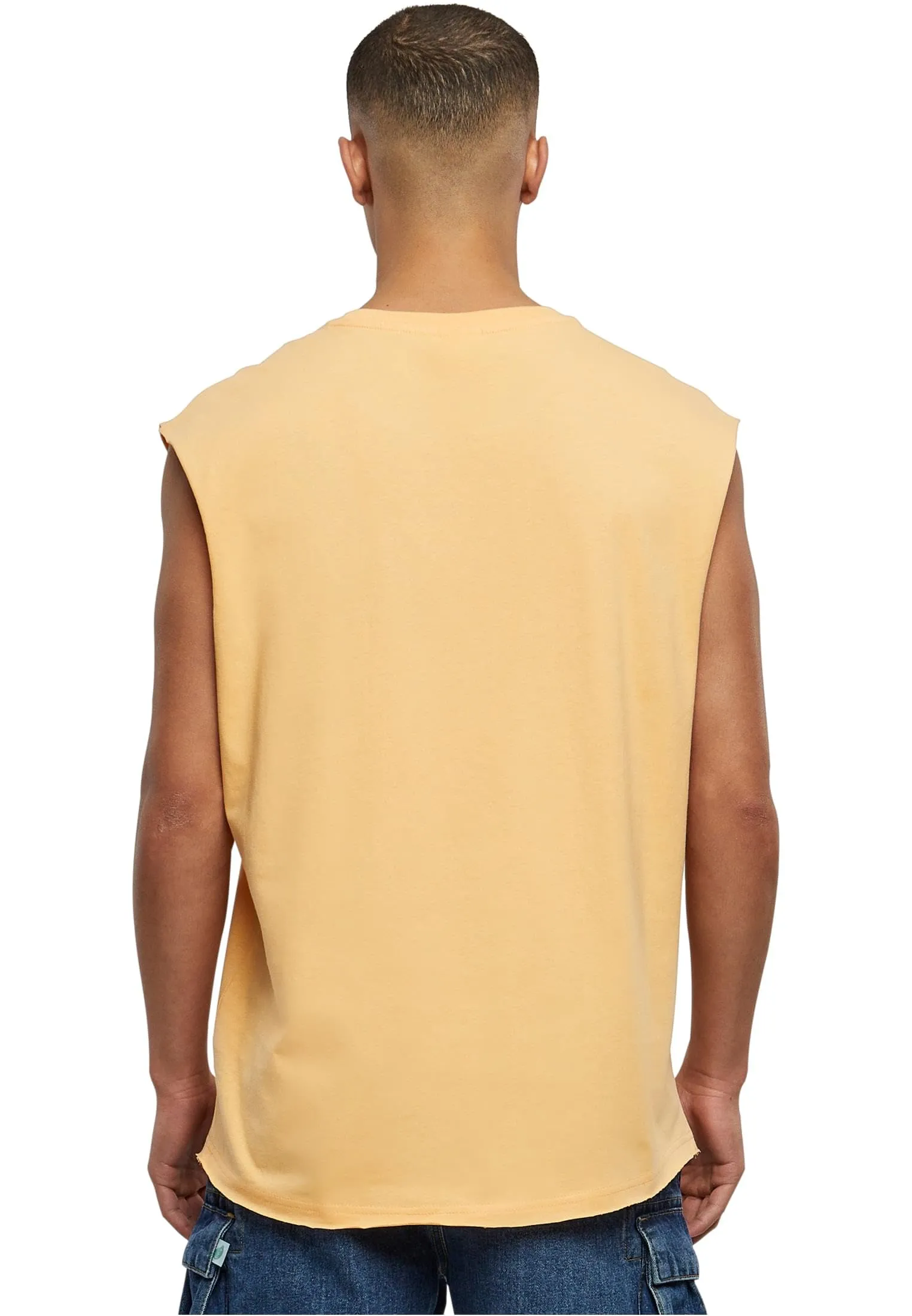 Urban Classics T-Shirt Senza Maniche, Arancione Chiaro, XL - immagine 4