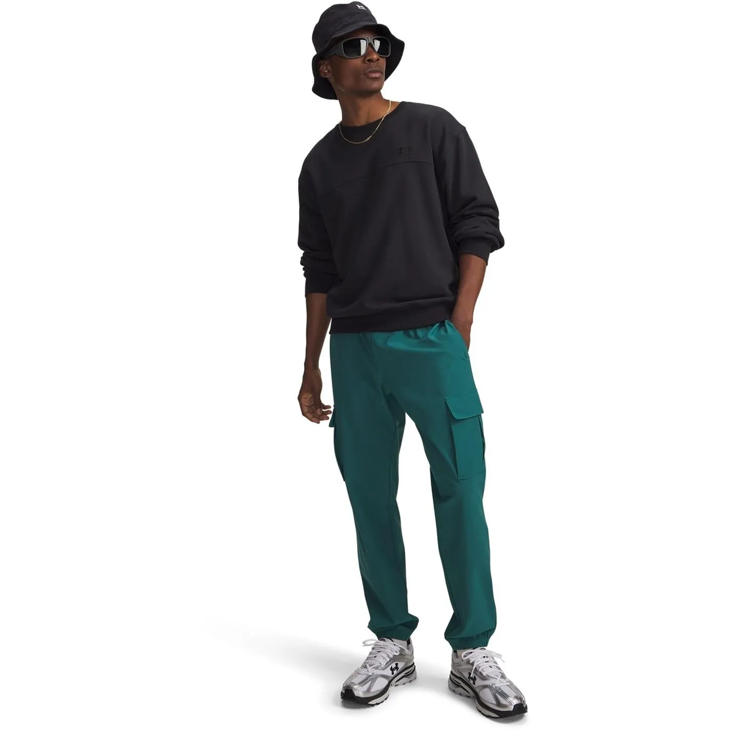 Under Armour Vibe Pantaloni Cargo da Uomo, Rack Verde/Nero, L - immagine 4