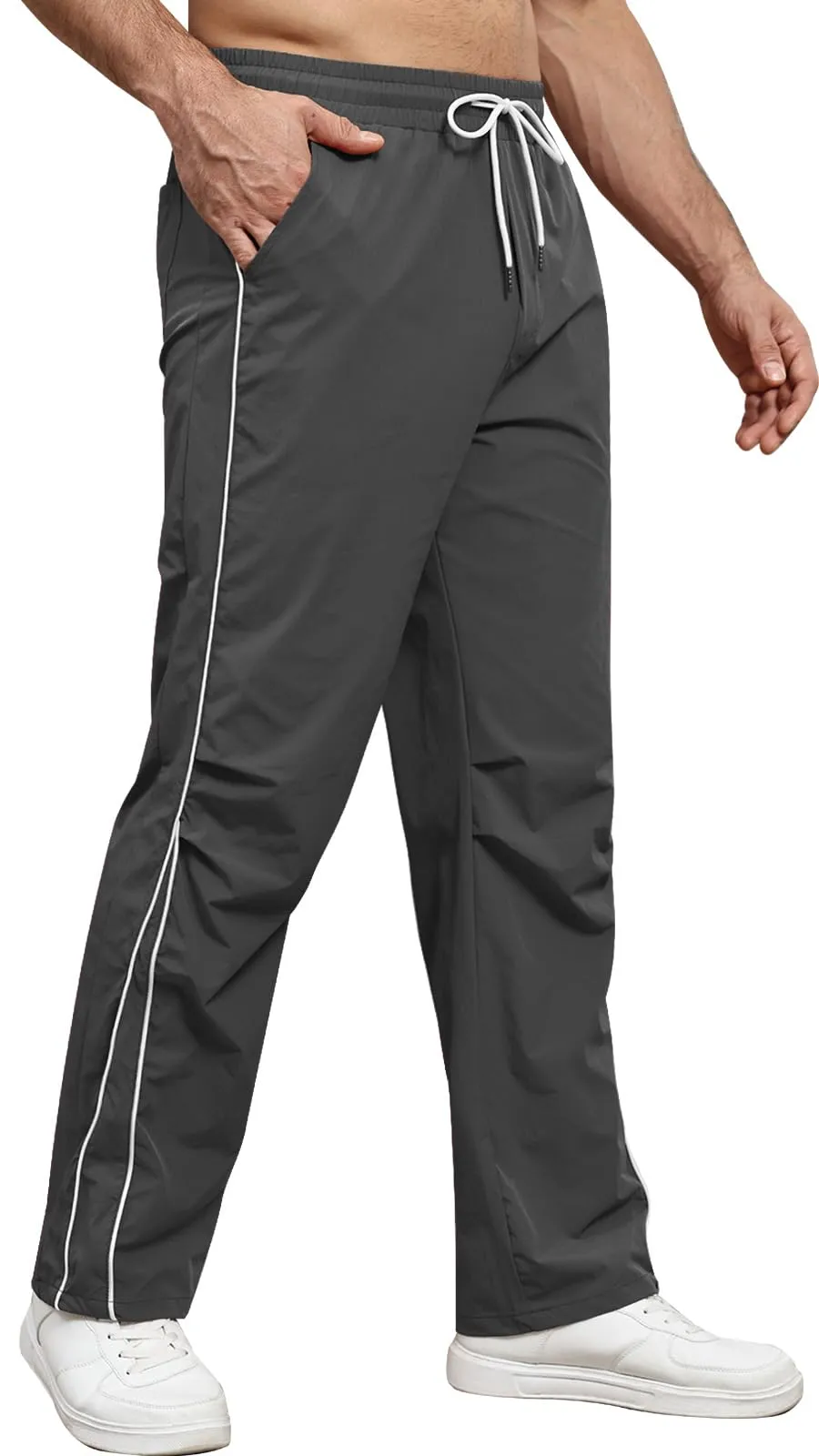 Suwangi Pantaloni Tuta Sportivi Uomo Pantaloni Jogging Palestra con Tasche - immagine 1