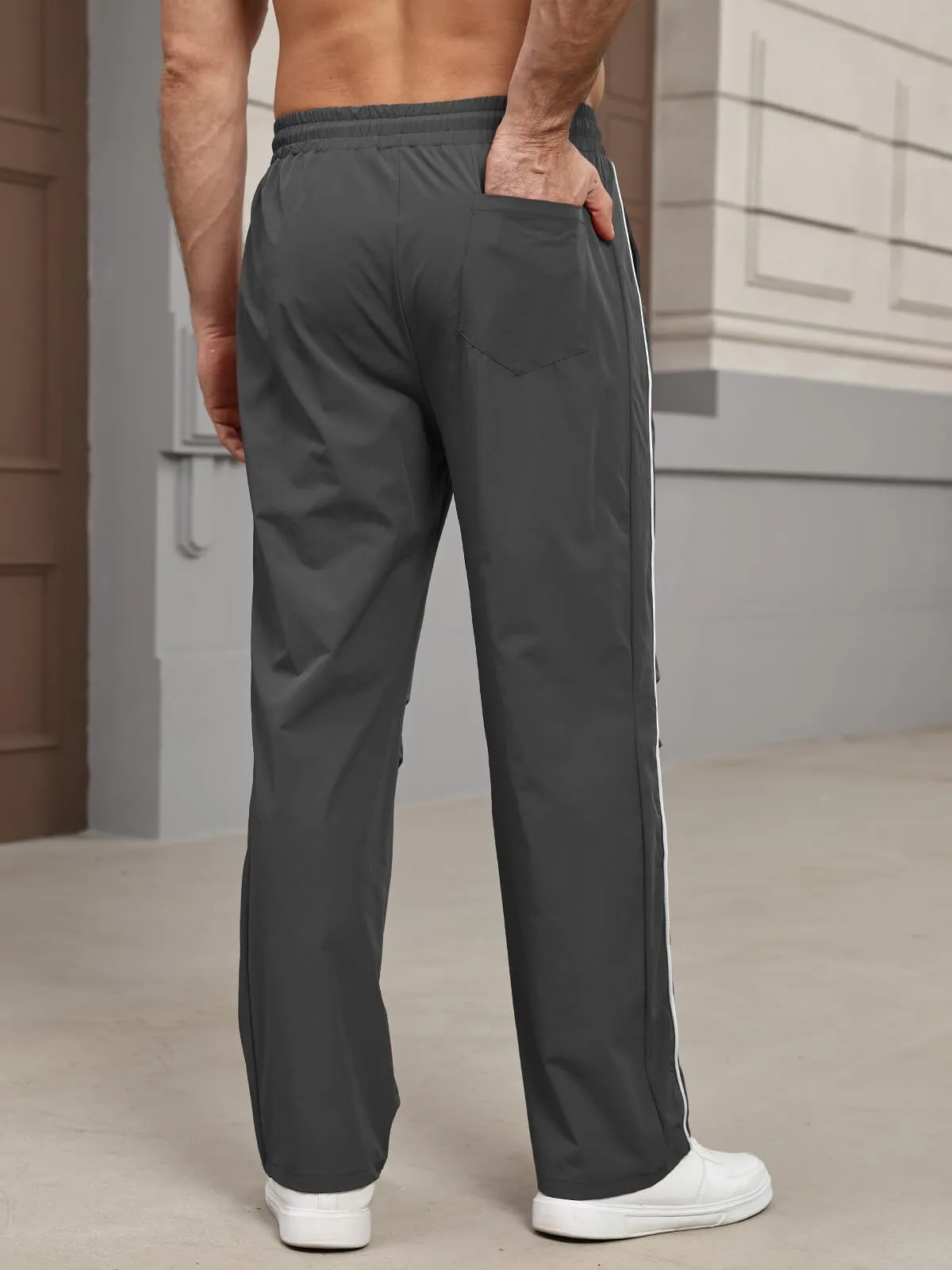 Suwangi Pantaloni Tuta Sportivi Uomo Pantaloni Jogging Palestra con Tasche - immagine 3