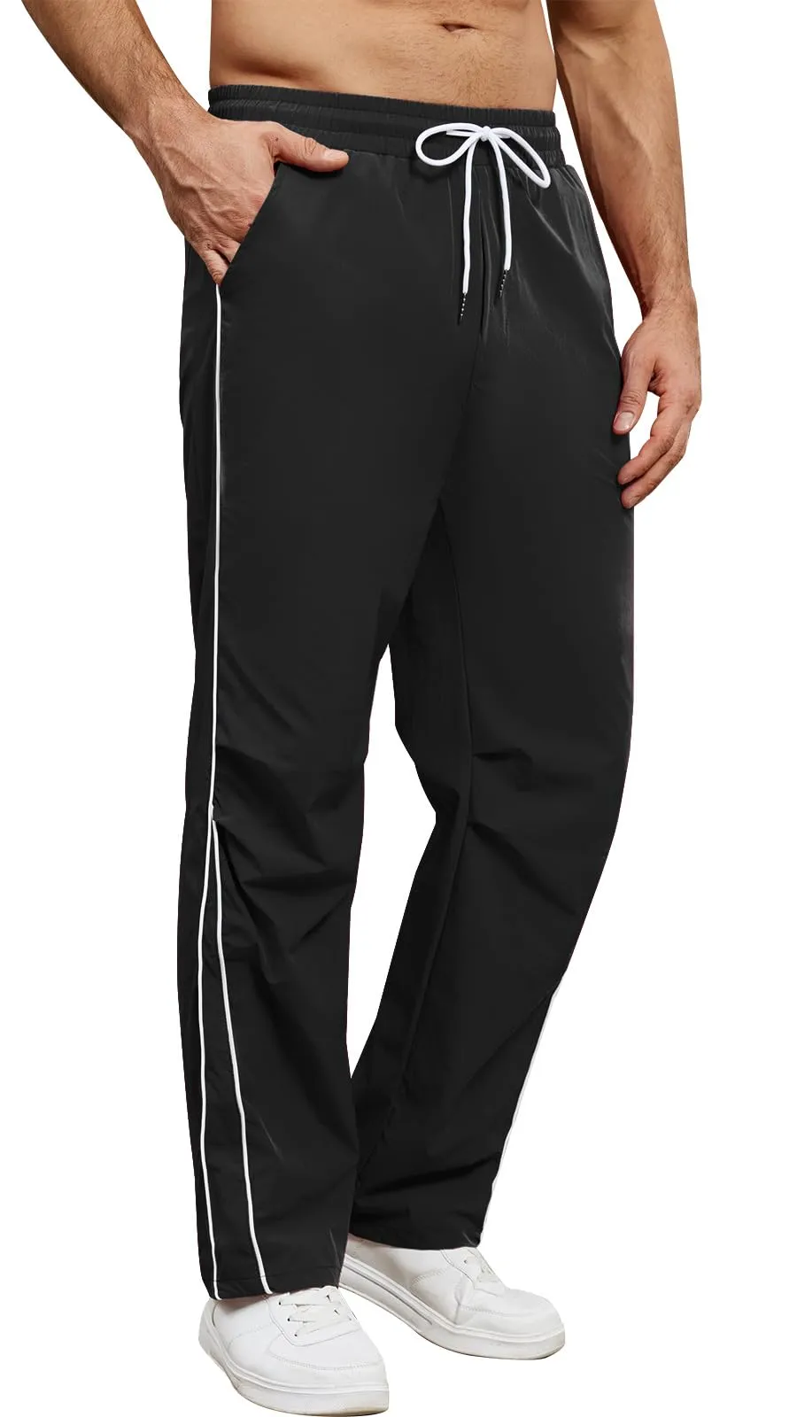Suwangi Pantaloni Tuta Sportivi Uomo Jogging Palestra con Tasche - immagine 2