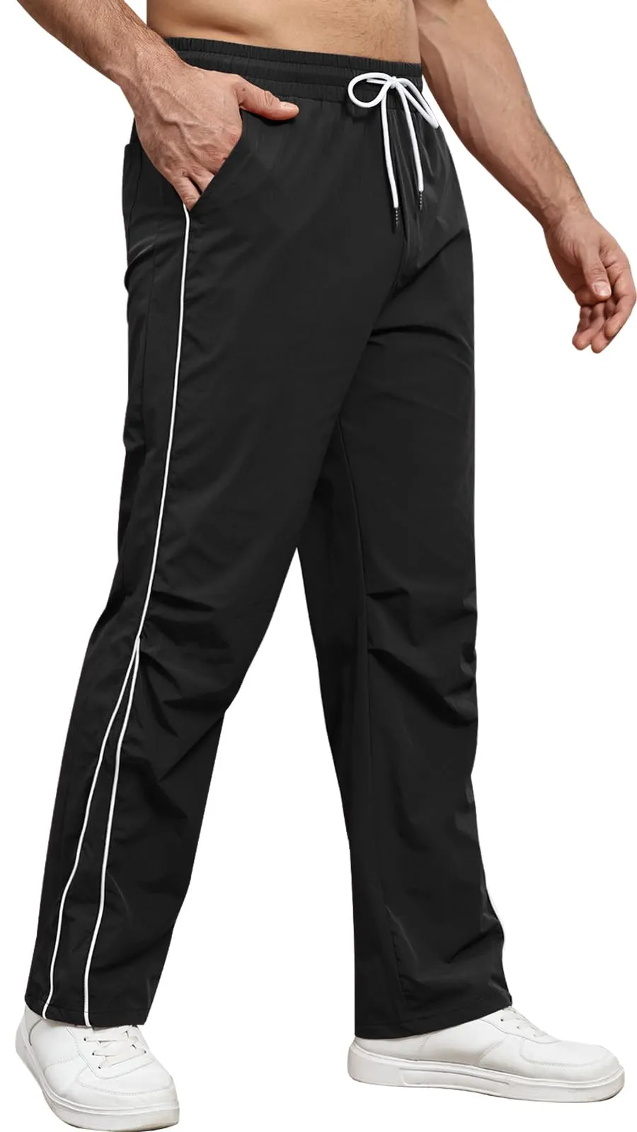 Suwangi Pantaloni Tuta Sportivi Uomo Pantaloni Jogging Palestra con Tasche - immagine 1
