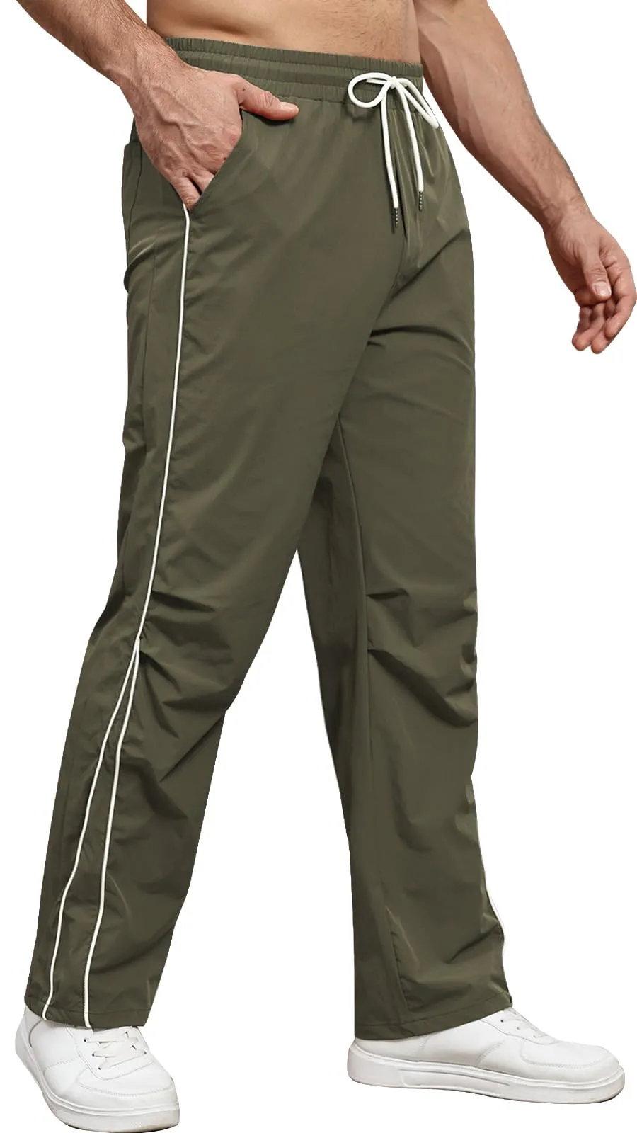 Suwangi Pantaloni Tuta Sportivi Uomo Jogging Palestra con Tasche - immagine 1