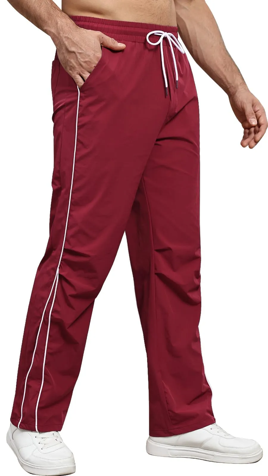 Suwangi Pantaloni Tuta Sportivi Uomo Pantaloni Jogging Palestra con Tasche - immagine 1