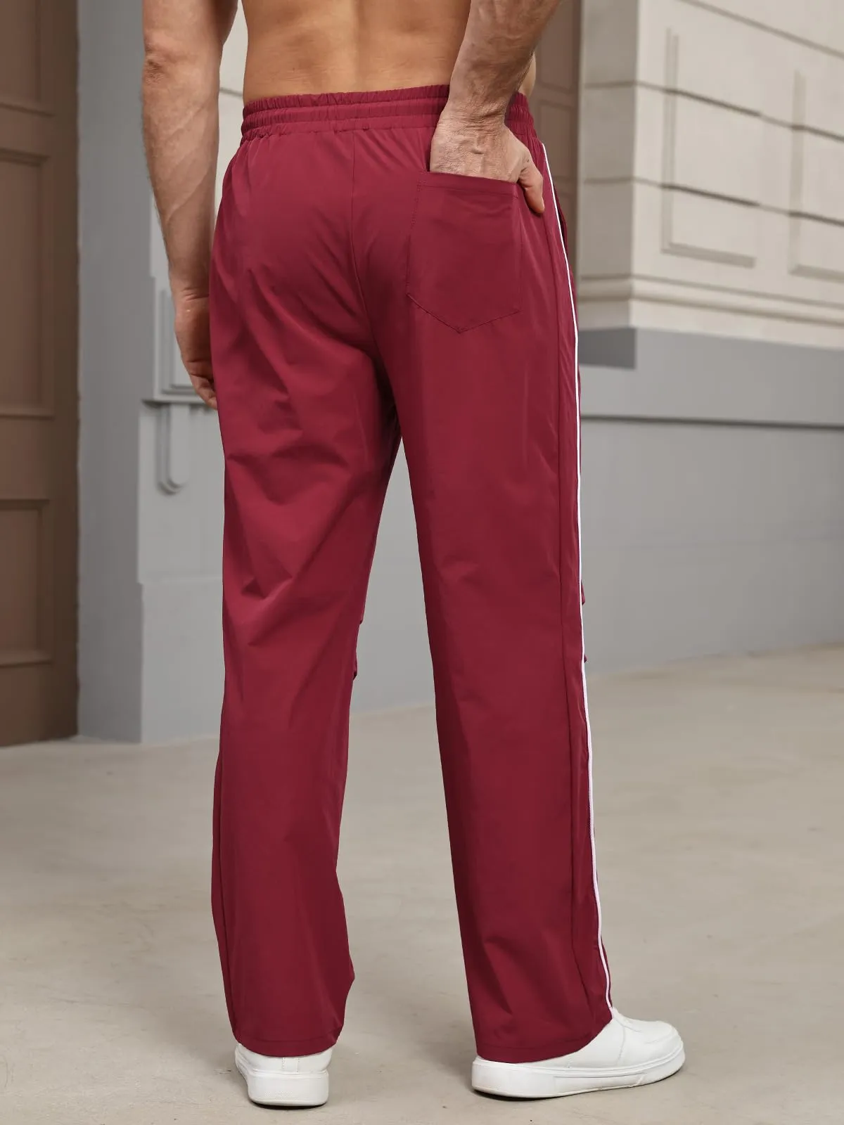 Suwangi Pantaloni Tuta Sportivi Uomo Pantaloni Jogging Palestra con Tasche - immagine 3