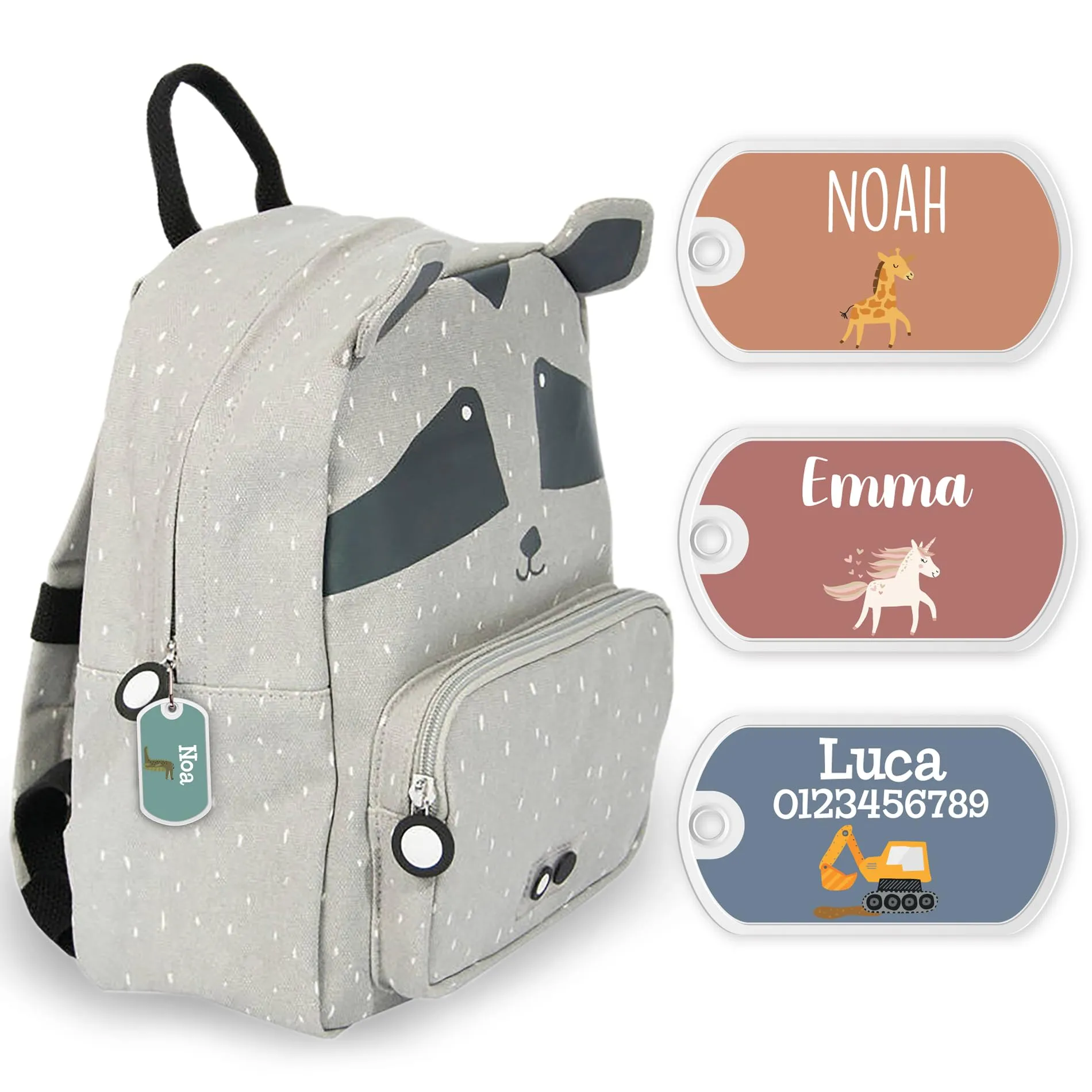 Stellasticker Targhetta Personalizzata per Zaino, Borse e Valigie con Nome e Numero di Telefono - immagine 1