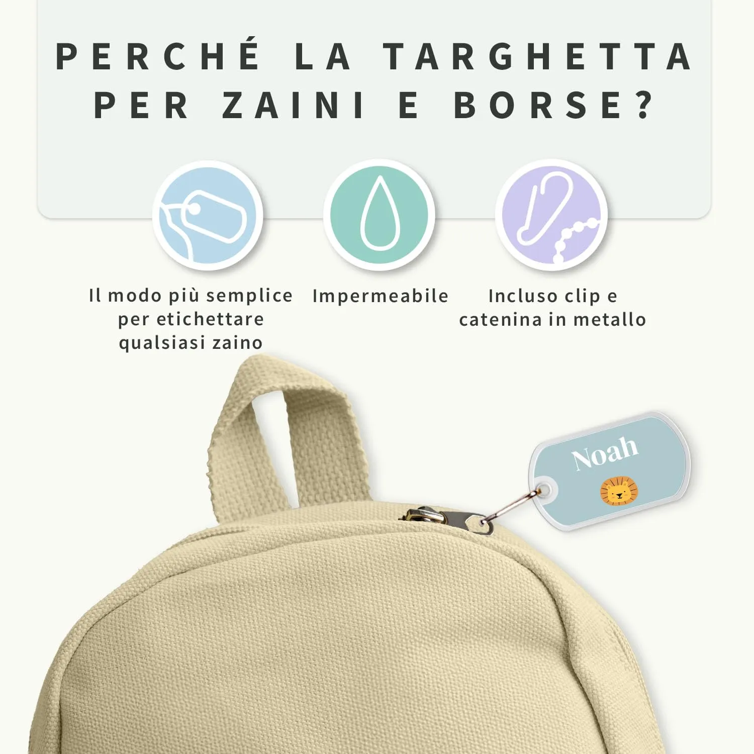 Stellasticker Targhetta Personalizzata per Zaino, Borse e Valigie con Nome e Numero di Telefono - immagine 3
