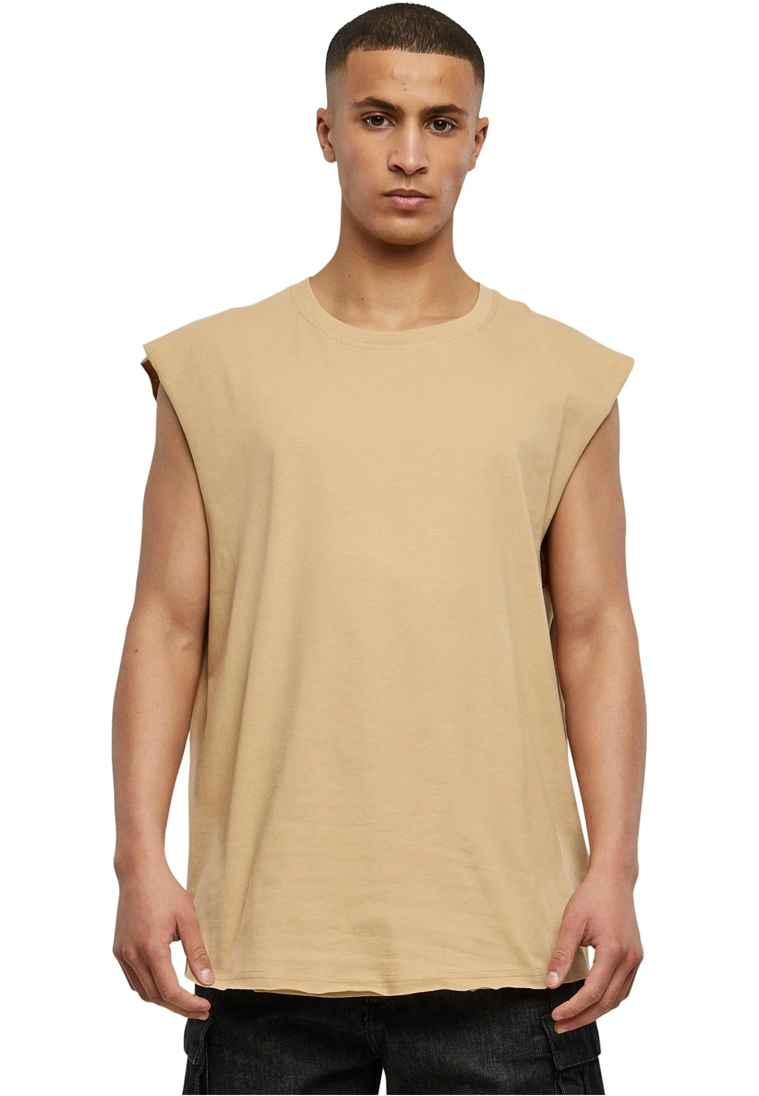 Urban Classics Open Edge Sleeveless Tee - Unionbeige - immagine 1