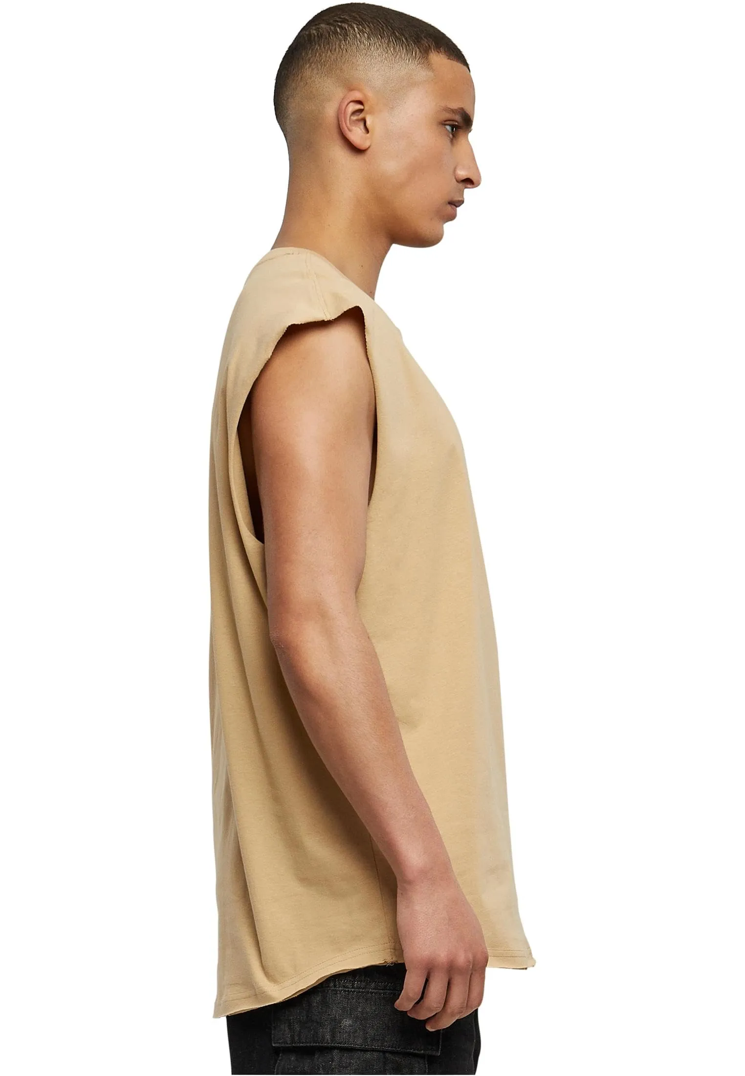 Urban Classics Open Edge Sleeveless Tee - Unionbeige - immagine 2