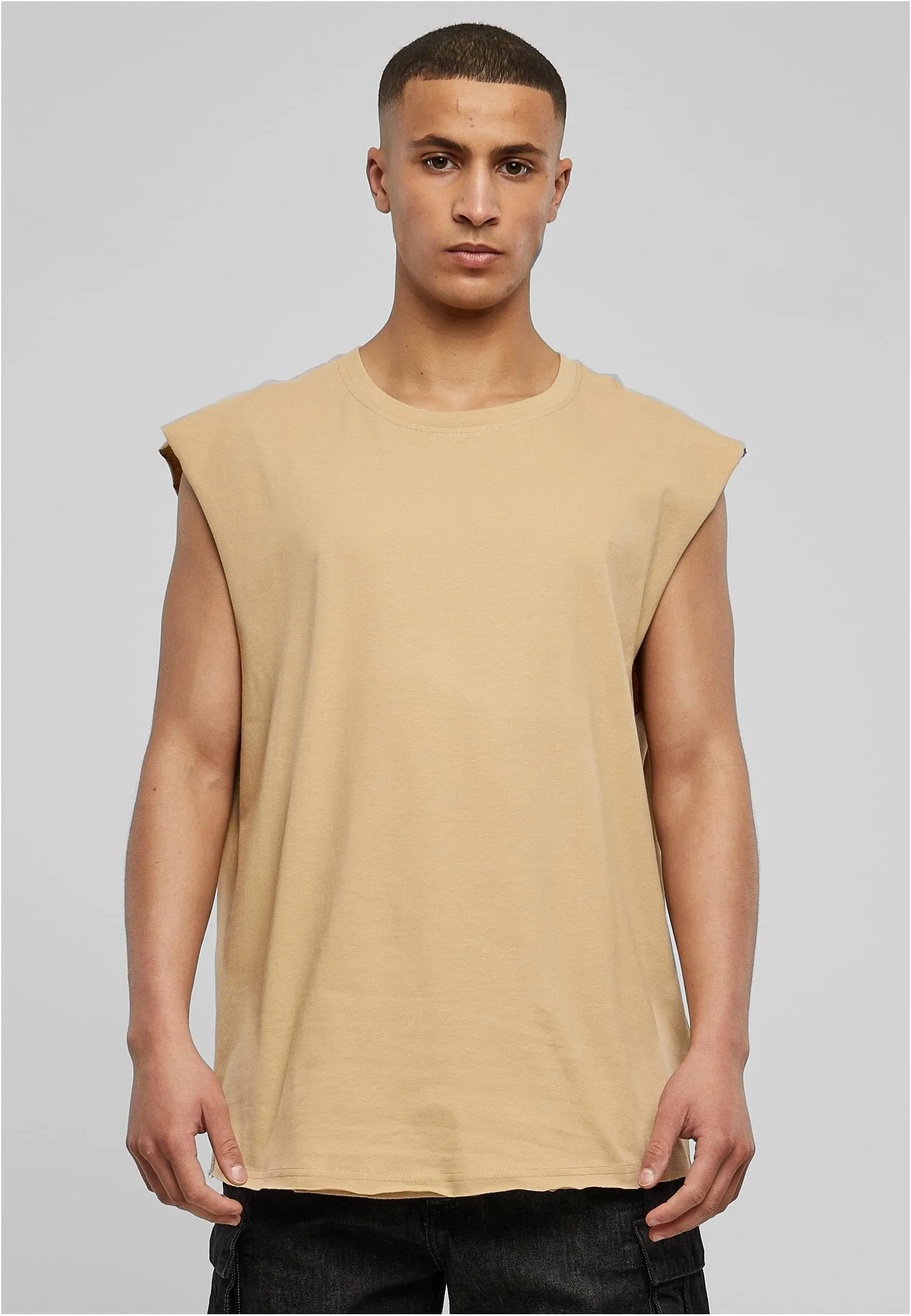 Urban Classics Open Edge Sleeveless Tee - Unionbeige - immagine 3