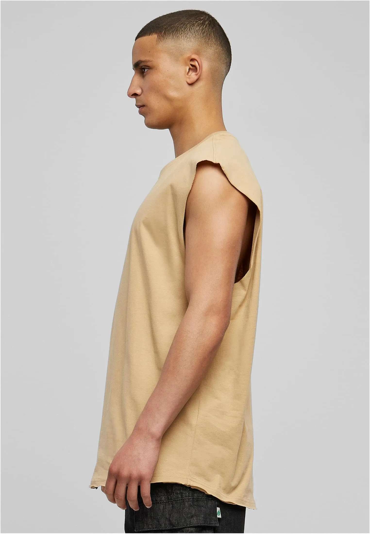 Urban Classics Open Edge Sleeveless Tee - Unionbeige - immagine 7