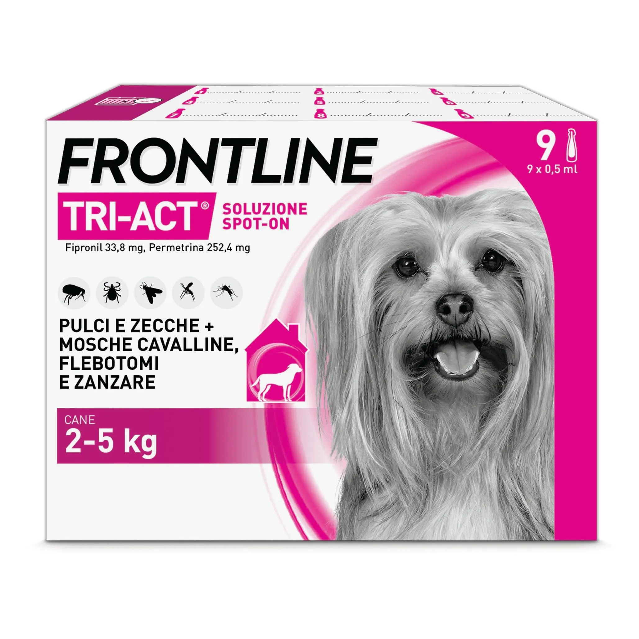 Frontline TriAct per Cani XS (2-5 kg), 9 Pipette - immagine 1