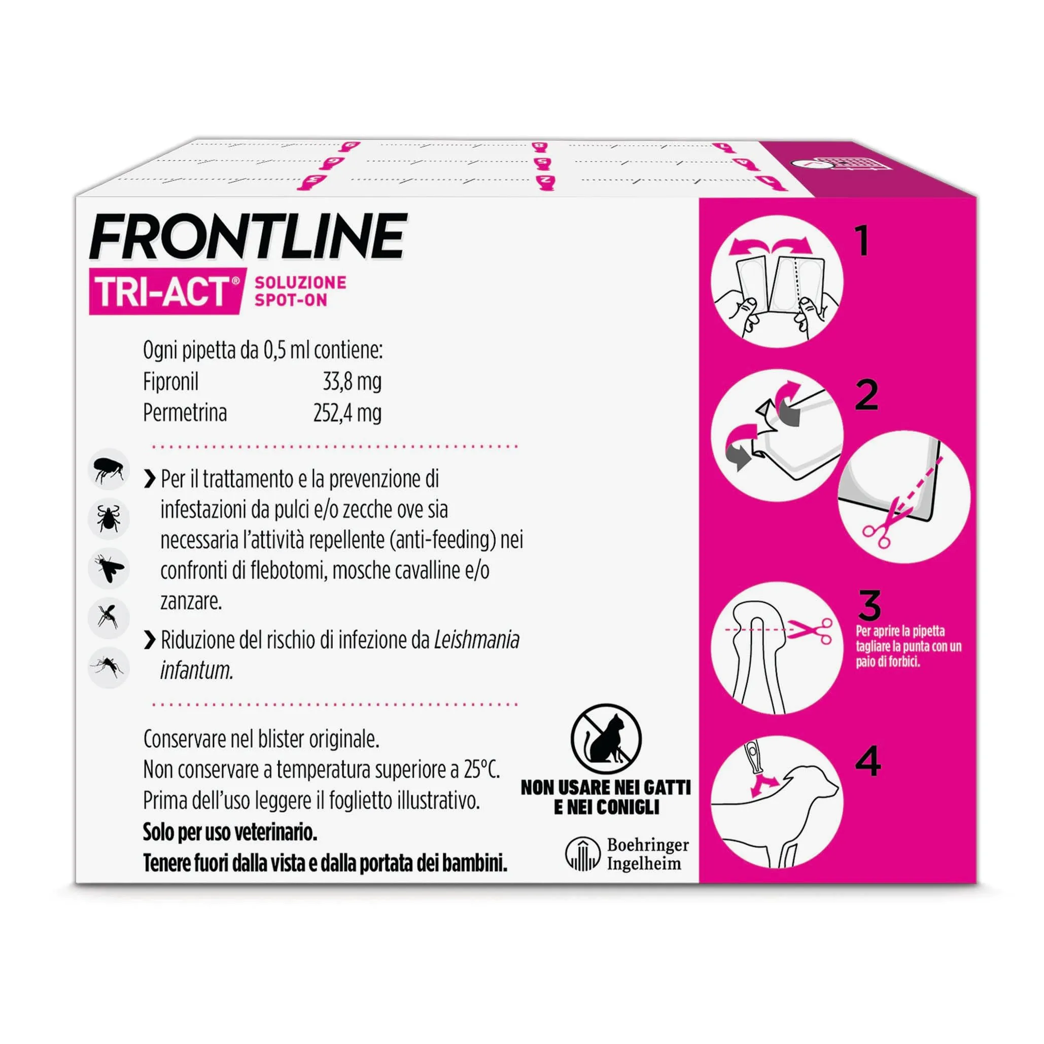 Frontline TriAct per Cani XS (2-5 kg), 9 Pipette - immagine 2