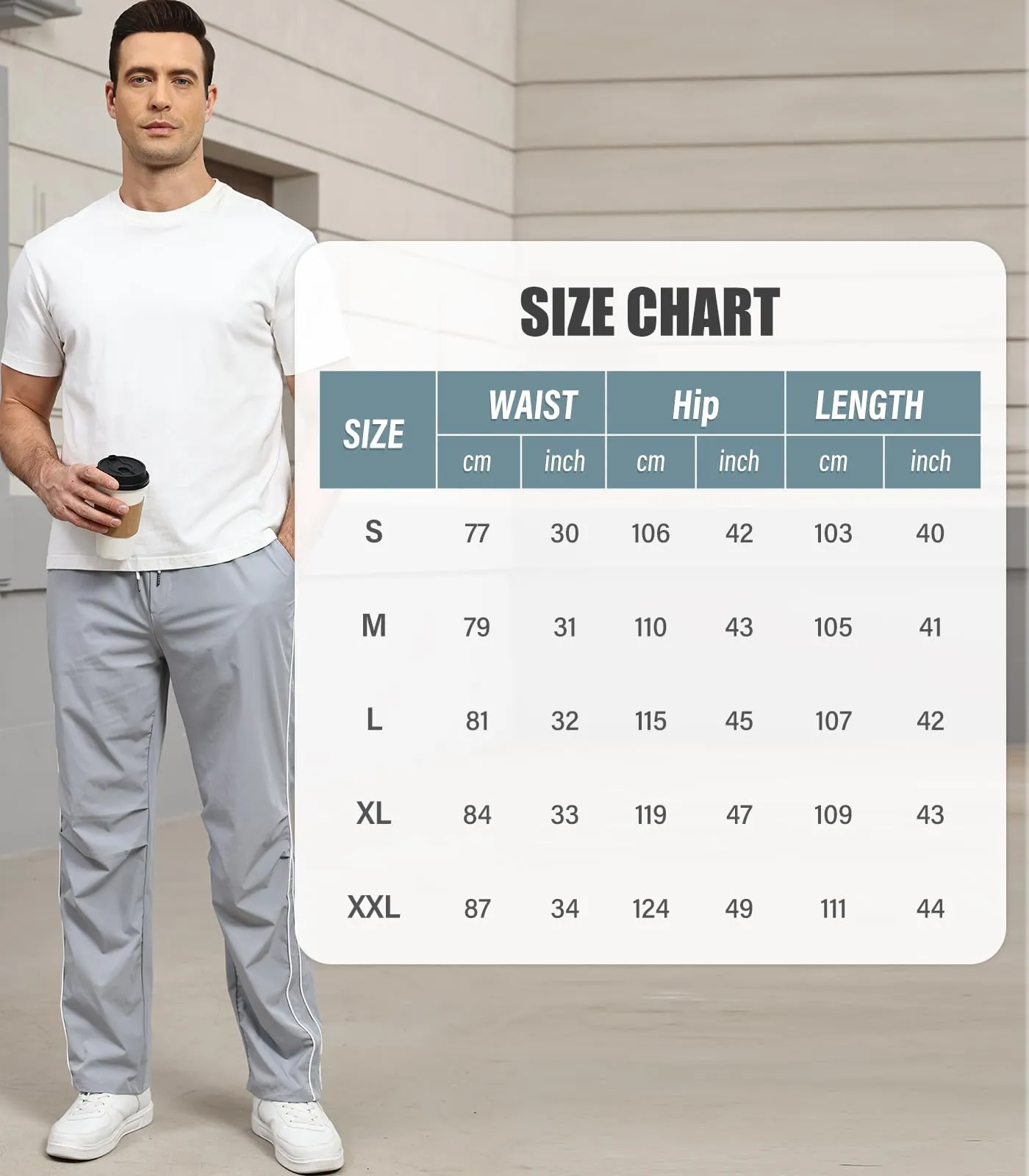Suwangi Pantaloni Tuta Sportivi Uomo Pantaloni Jogging Palestra con Tasche - immagine 6