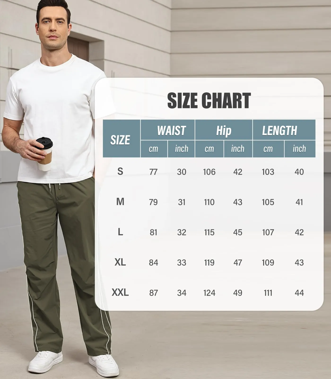 Suwangi Pantaloni Tuta Sportivi Uomo Pantaloni Jogging Palestra con Tasche - immagine 6