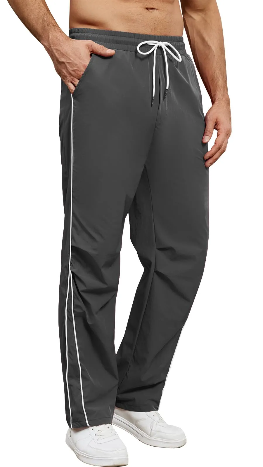 Suwangi Pantaloni Tuta Sportivi Uomo Jogging Palestra con Tasche - immagine 2