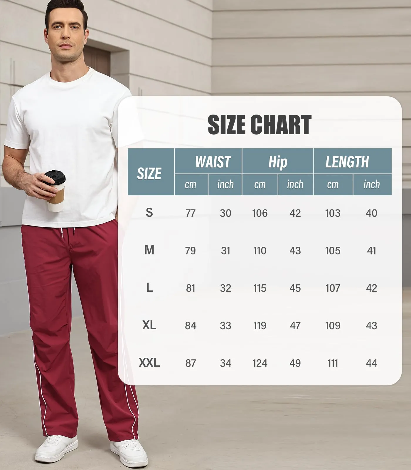 Suwangi Pantaloni Tuta Sportivi Uomo Jogging Palestra con Tasche - immagine 6