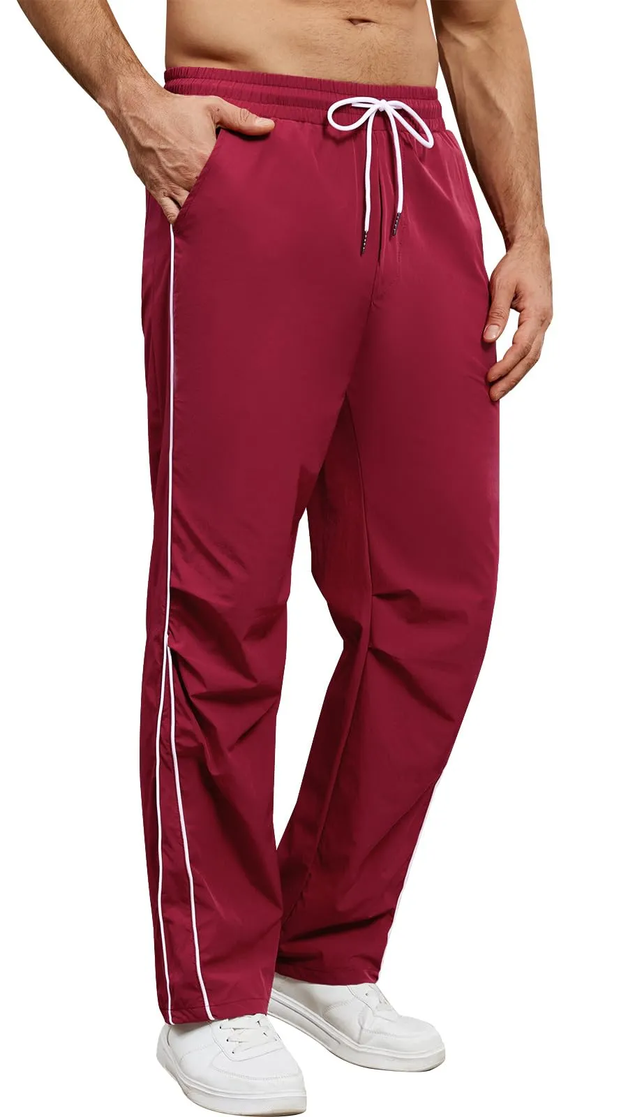 Suwangi Pantaloni Tuta Sportivi Uomo Jogging Palestra con Tasche - immagine 2