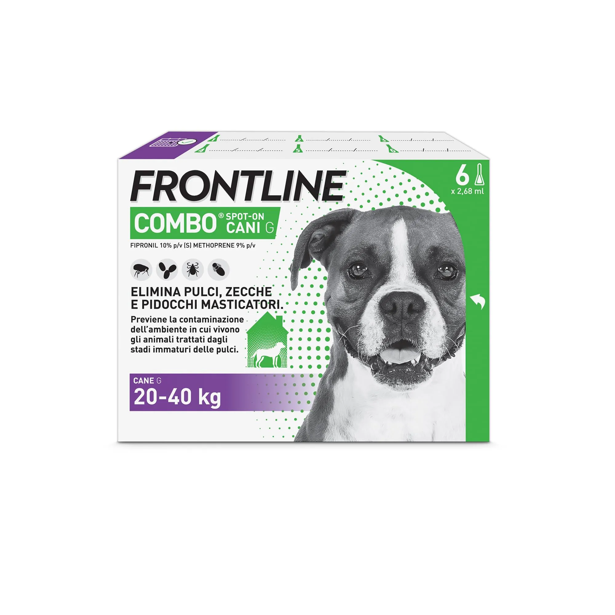 Frontline Combo, Pipettes 3+3, Large Dogs (20-40 kg) - immagine 1
