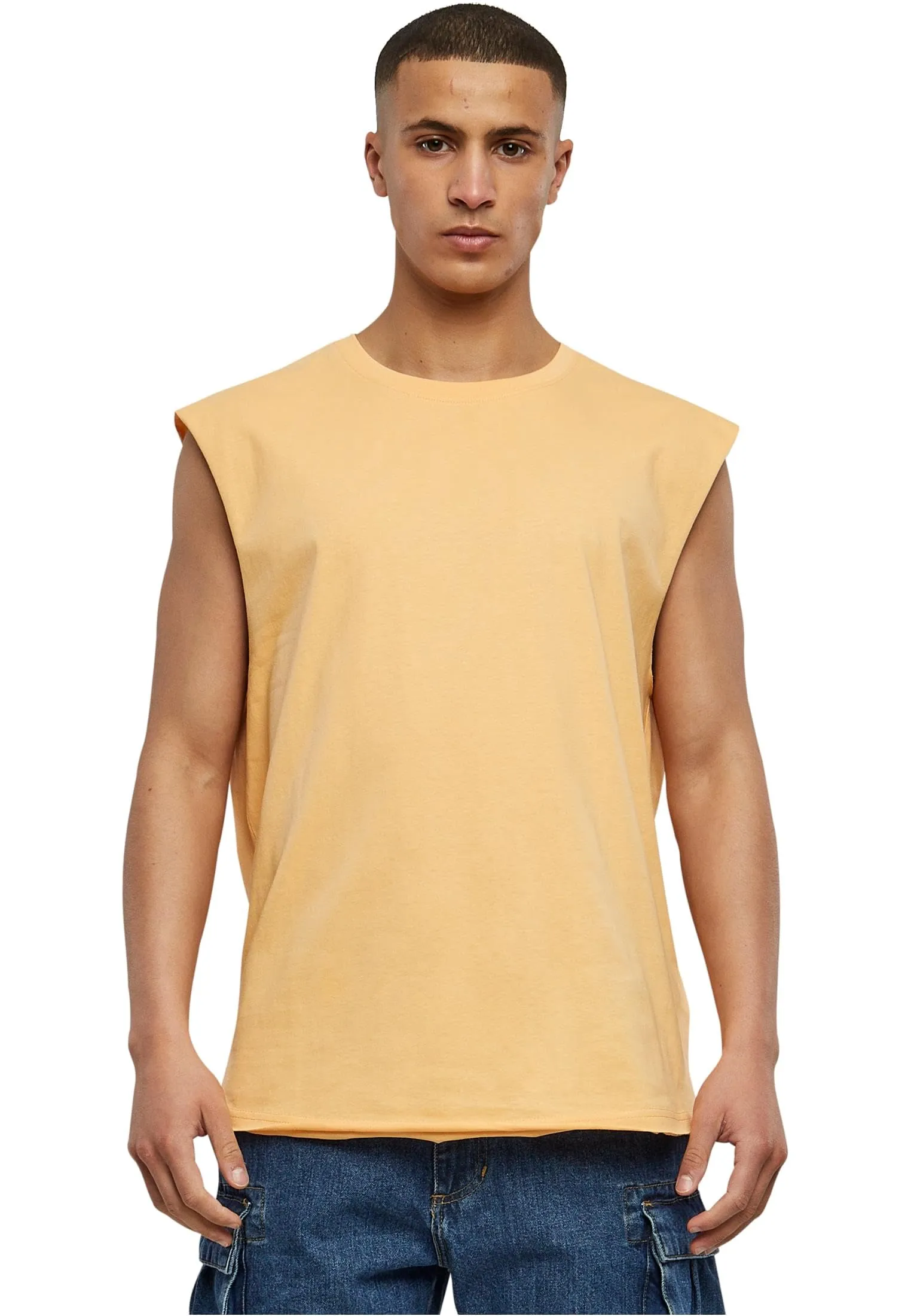 Urban Classics Open Edge Sleeveless Tee - Paleorange - 5XL - immagine 1