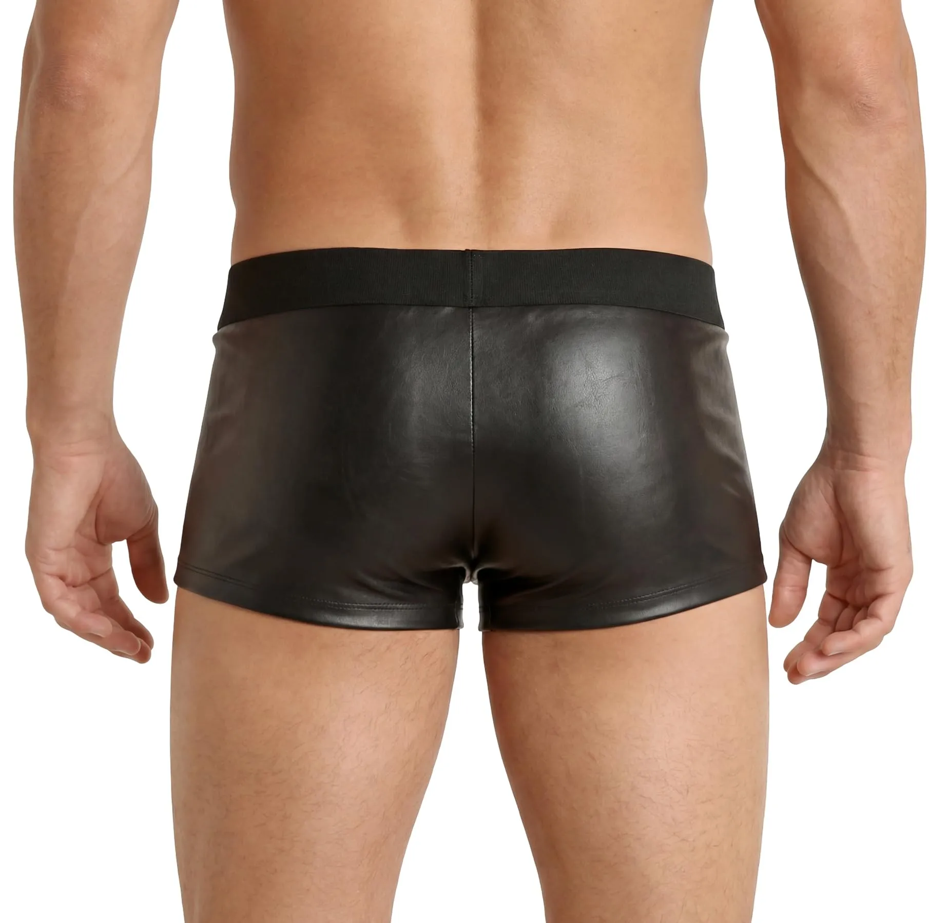 Cave Hero Pantaloncini effetto lattice con doppia cerniera anteriore, Nero, L - immagine 2