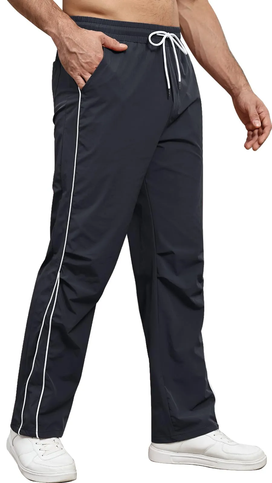 Suwangi Pantaloni Tuta Sportivi Uomo Jogging Palestra con Tasche - immagine 1