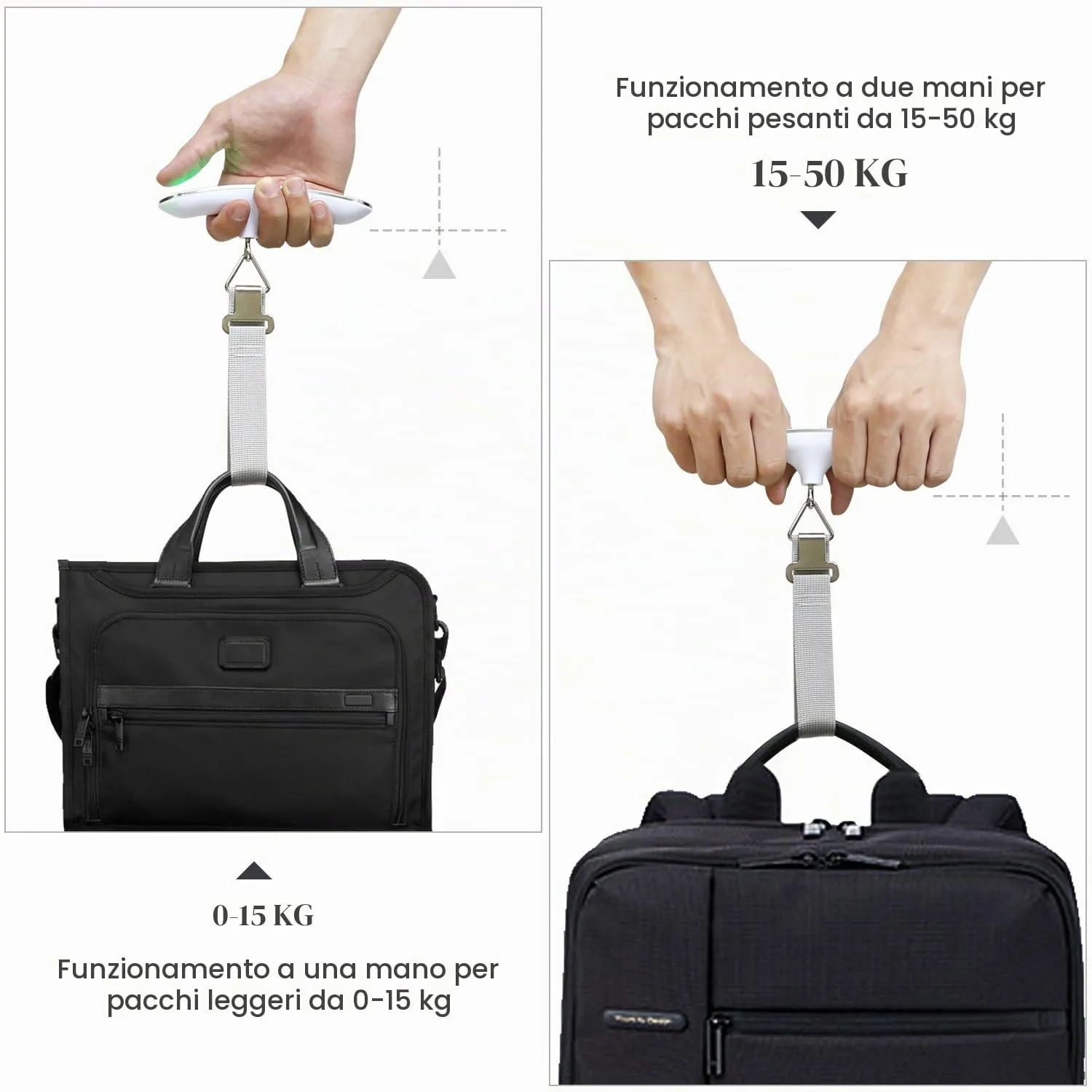 MYCARBON Bilancia per Valigie Digitale 50kg con Funzione Tara e Display LCD - immagine 4
