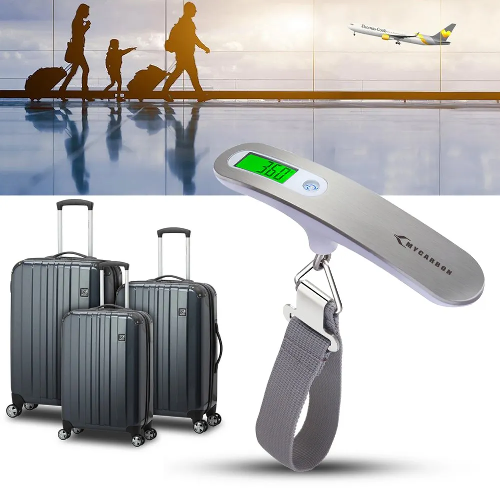 MYCARBON Bilancia per Valigie Digitale 50kg con Funzione Tara e Display LCD - immagine 6