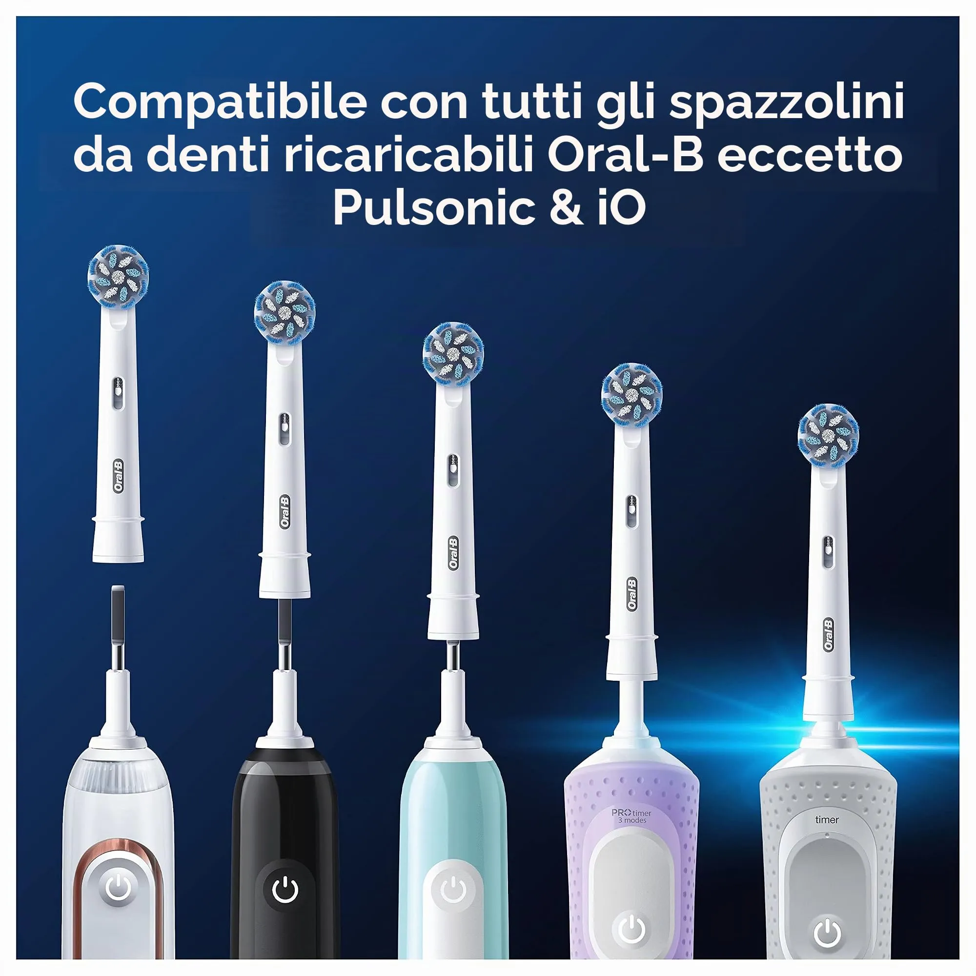 Oral-B Sensitive Clean Testine di Ricambio, Bianche, 12 Ricambi - immagine 6