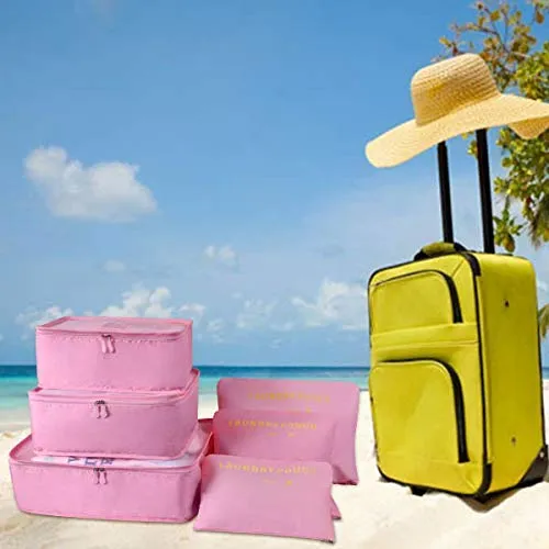 Vicloon Organizer Valigie Viaggio Set 6 Pezzi, Borse di Stoccaggio Impermeabili per Vestiti, Scarpe e Cosmetici - immagine 9