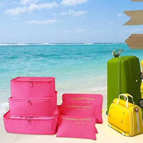 Vicloon Organizer Valigie Viaggio Set 6 Pezzi, Borse di Stoccaggio Impermeabili per Vestiti, Scarpe e Cosmetici - immagine 9
