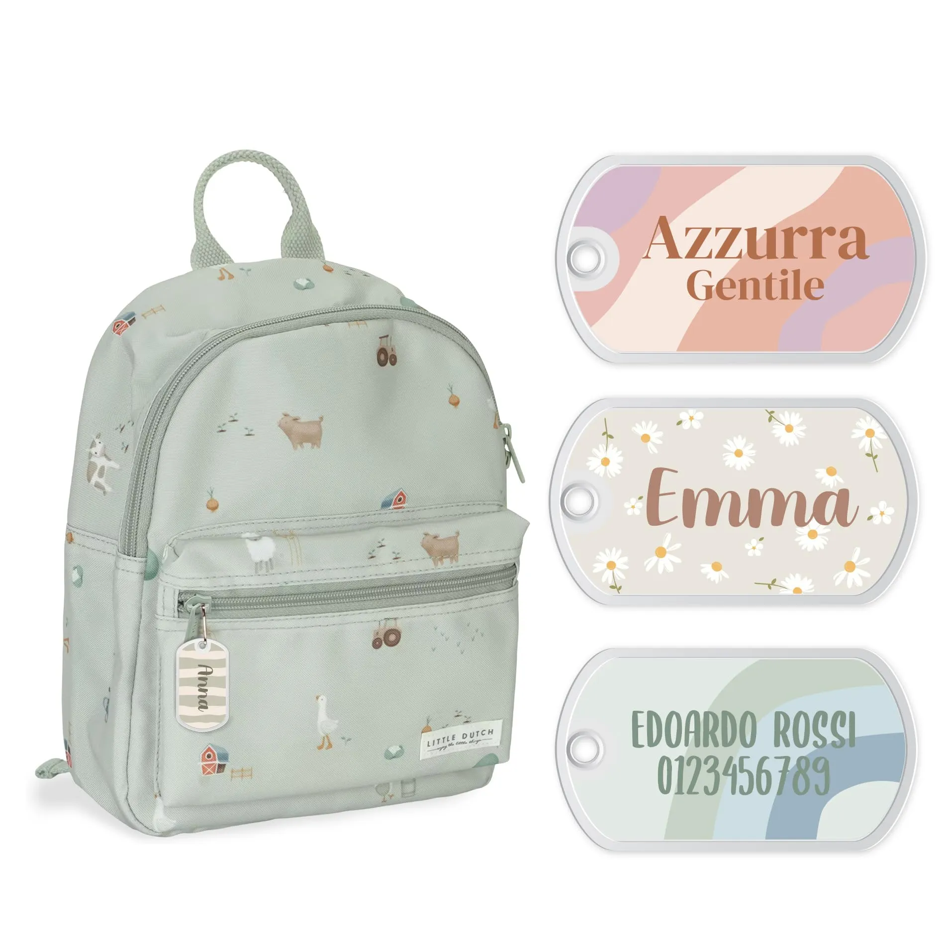 Stellasticker Targhetta Personalizzata per Zaino, Borse e Valigie con Nome e Numero di Telefono - immagine 1