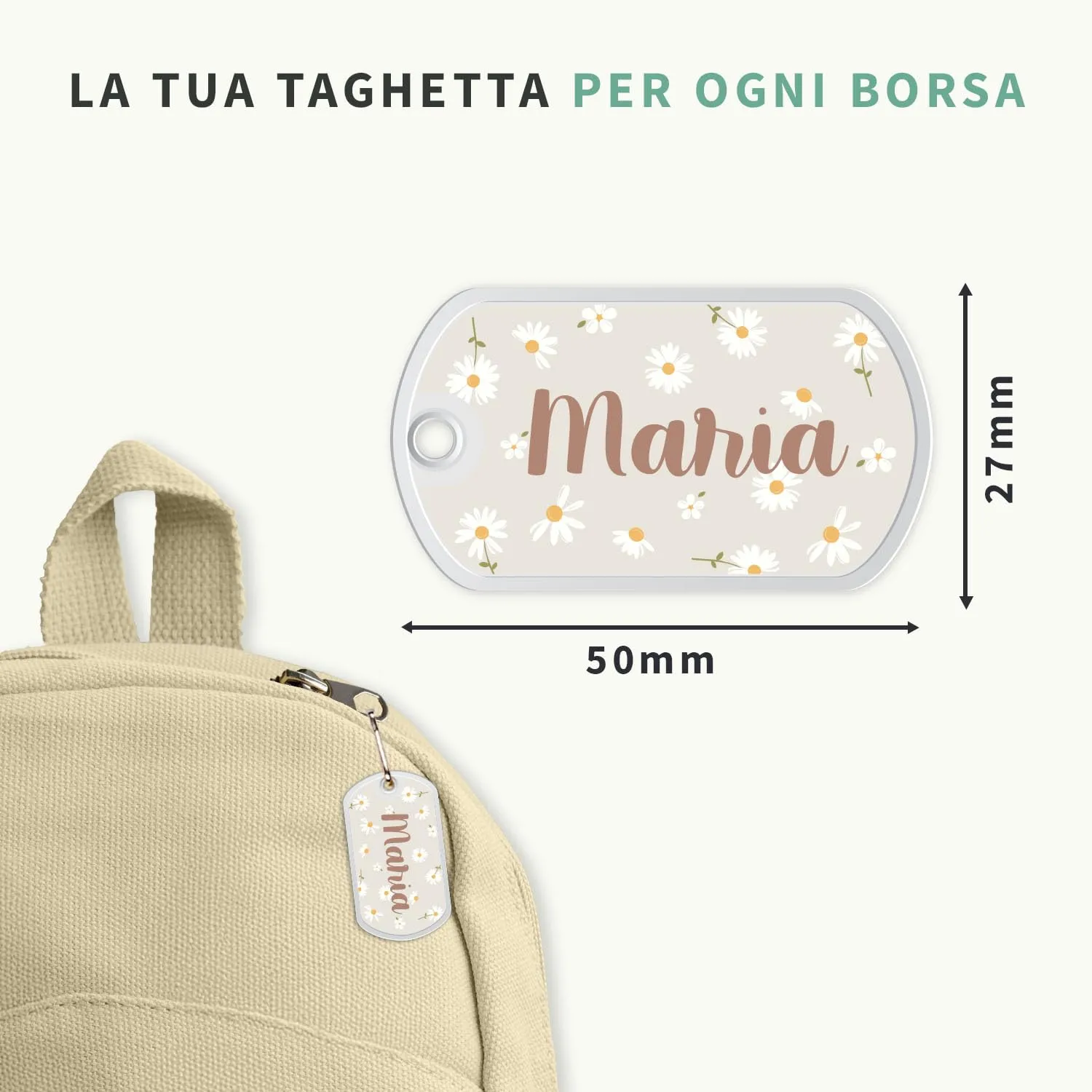 Stellasticker Targhetta Personalizzata per Zaino, Borse e Valigie con Nome e Numero di Telefono - immagine 3