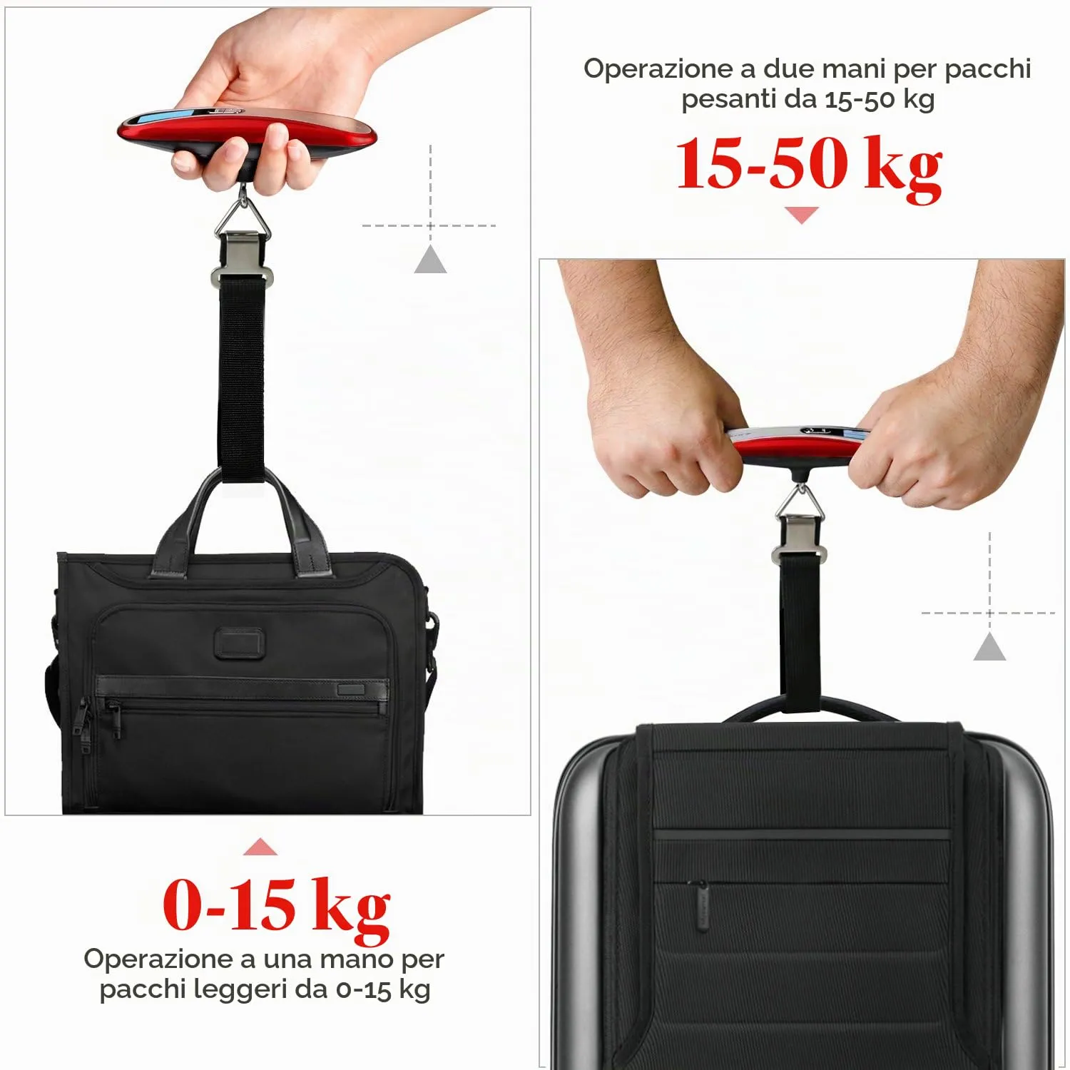 MYCARBON Bilancia per Valigie 50kg con LCD Display e Funzione Tara - immagine 4