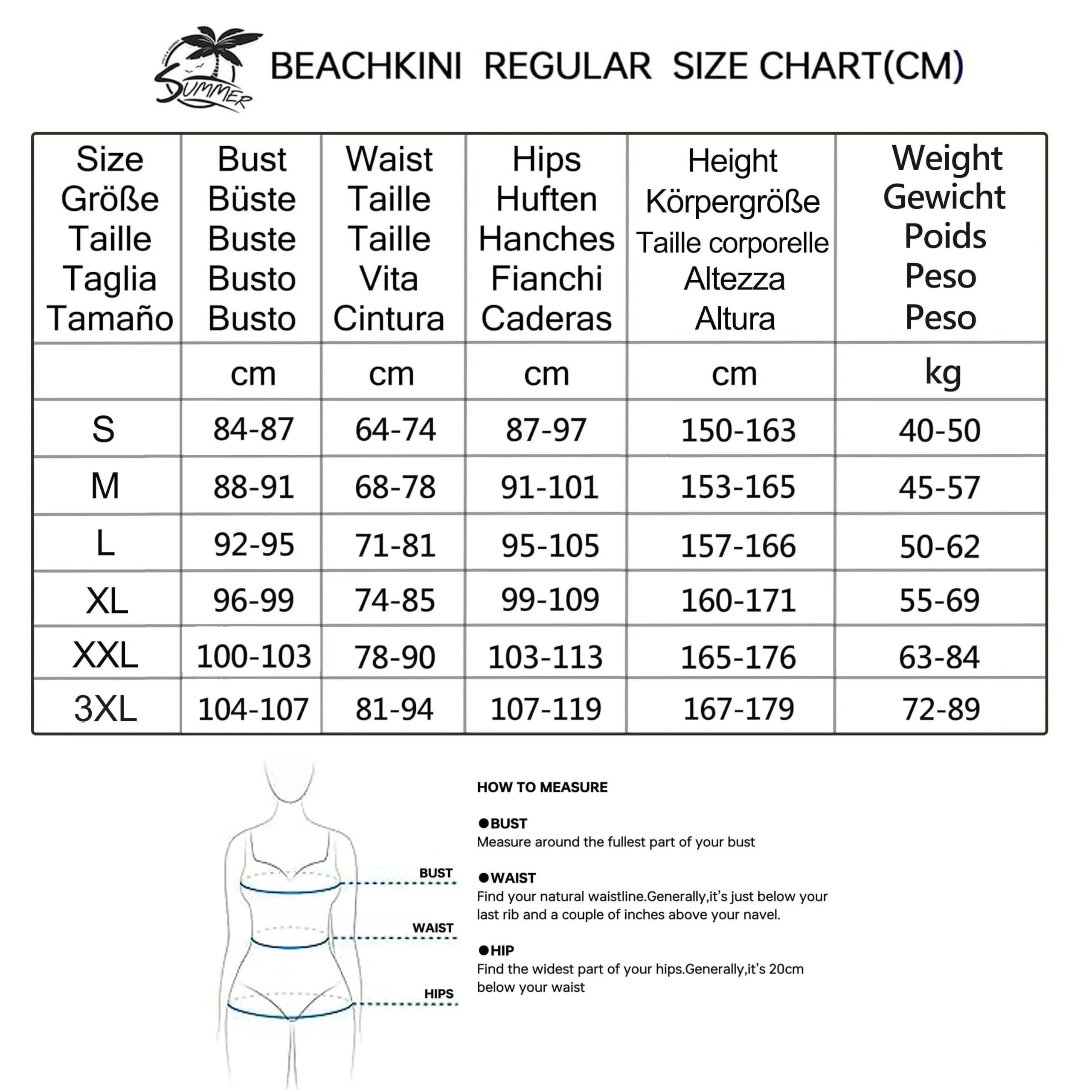 BEACHKINI Costume Intero Donna Colorblock a Maniche Lunghe con Mezza Zip, Taglio al Ginocchio, Blu, S - immagine 4