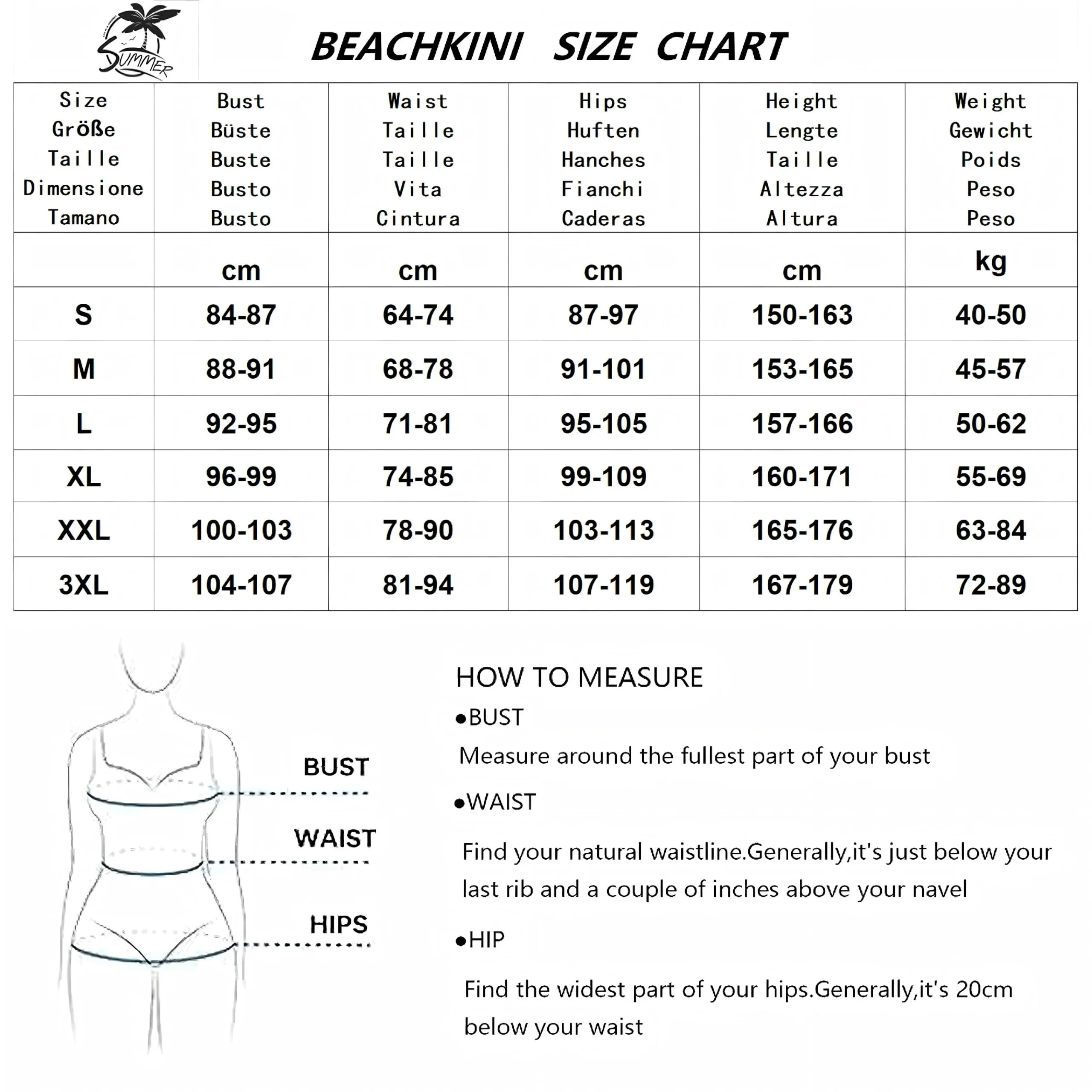 BEACHKINI Costume Intero Donna Maniche Lunghe con Zip, Nero Rosa, 3XL - immagine 4