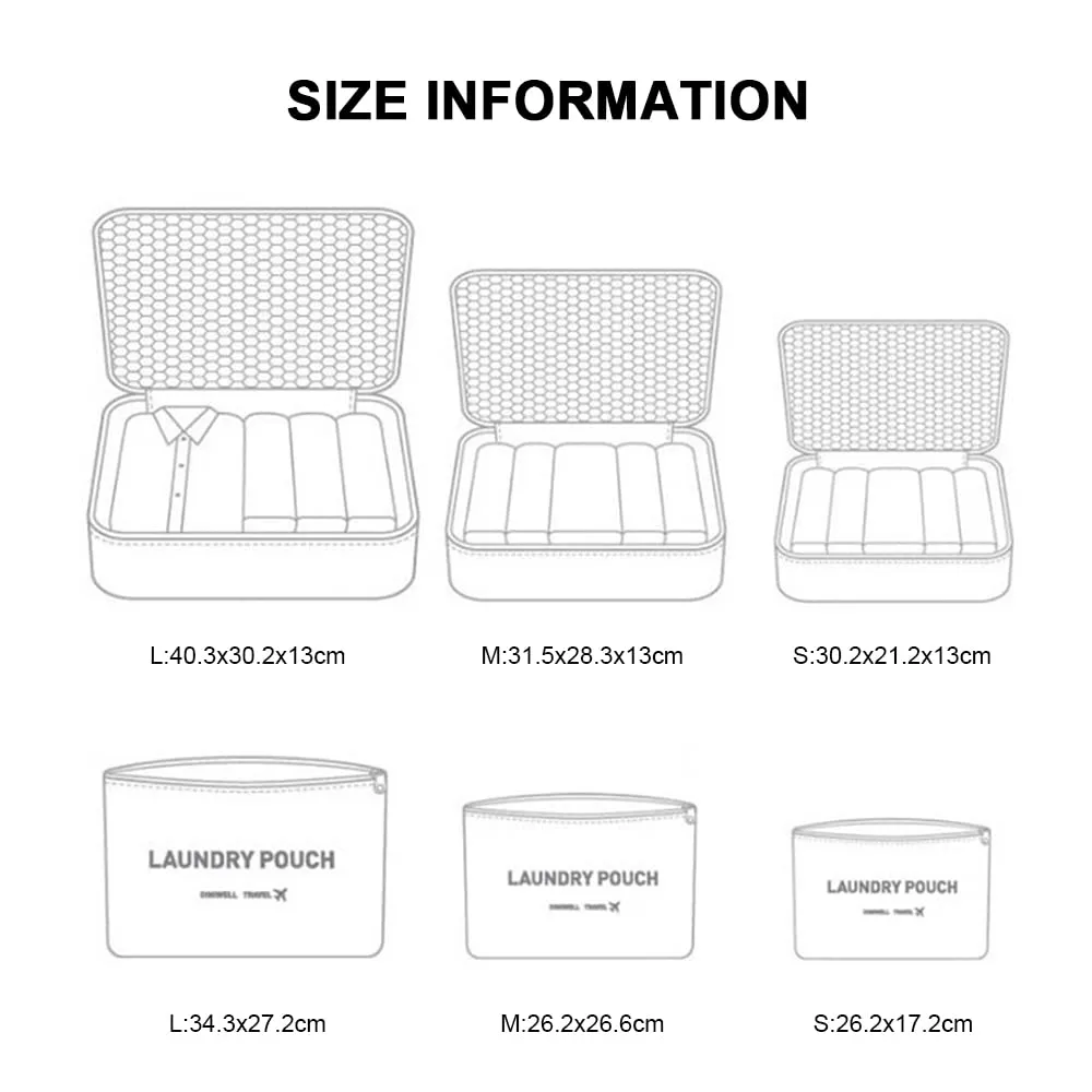 Vicloon Organizer Valigie Viaggio Set 6 Pezzi, Borse di Stoccaggio Impermeabili per Vestiti, Scarpe e Cosmetici - immagine 2