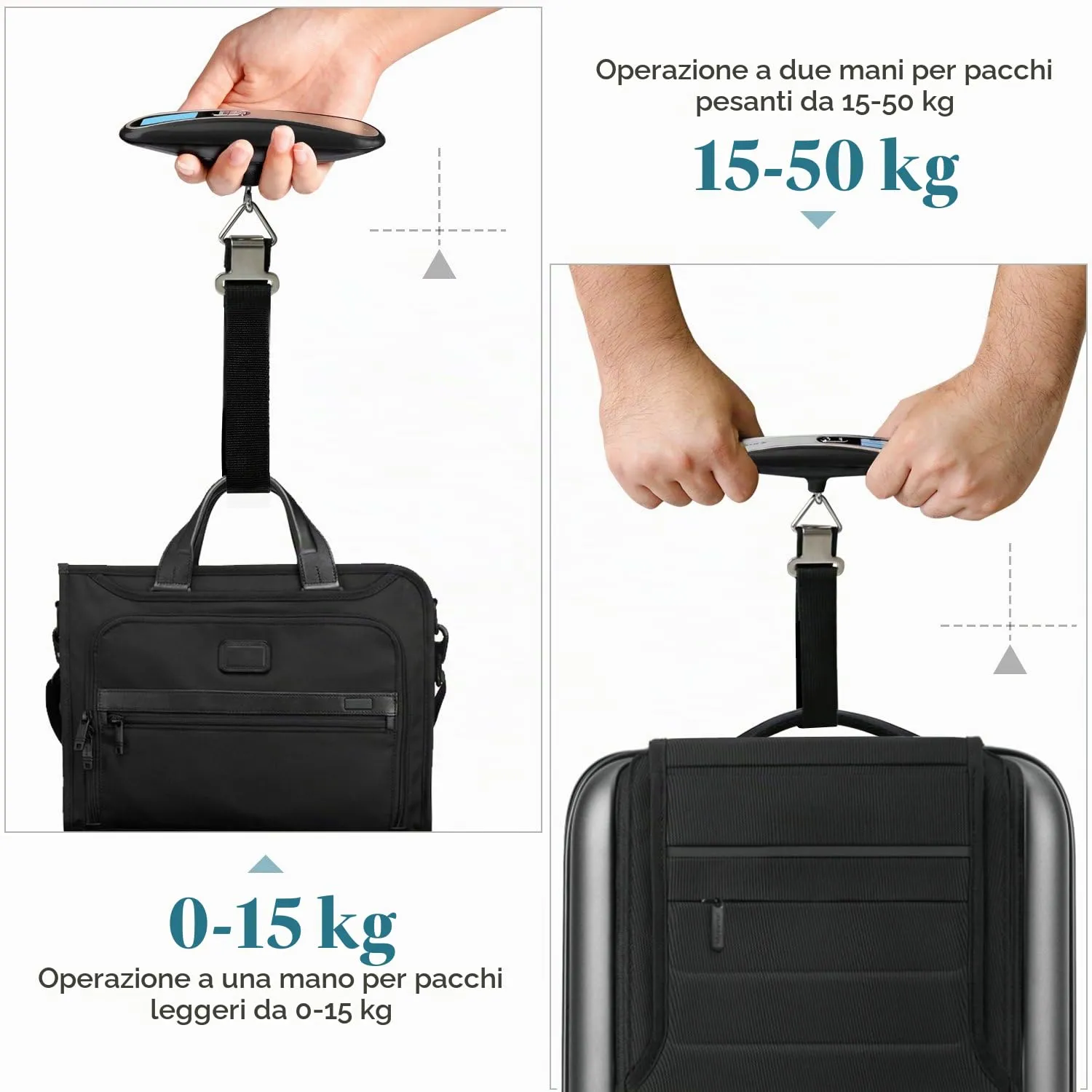 MYCARBON Bilancia per Valigie 50kg con Display LCD e Funzione Tara - immagine 4