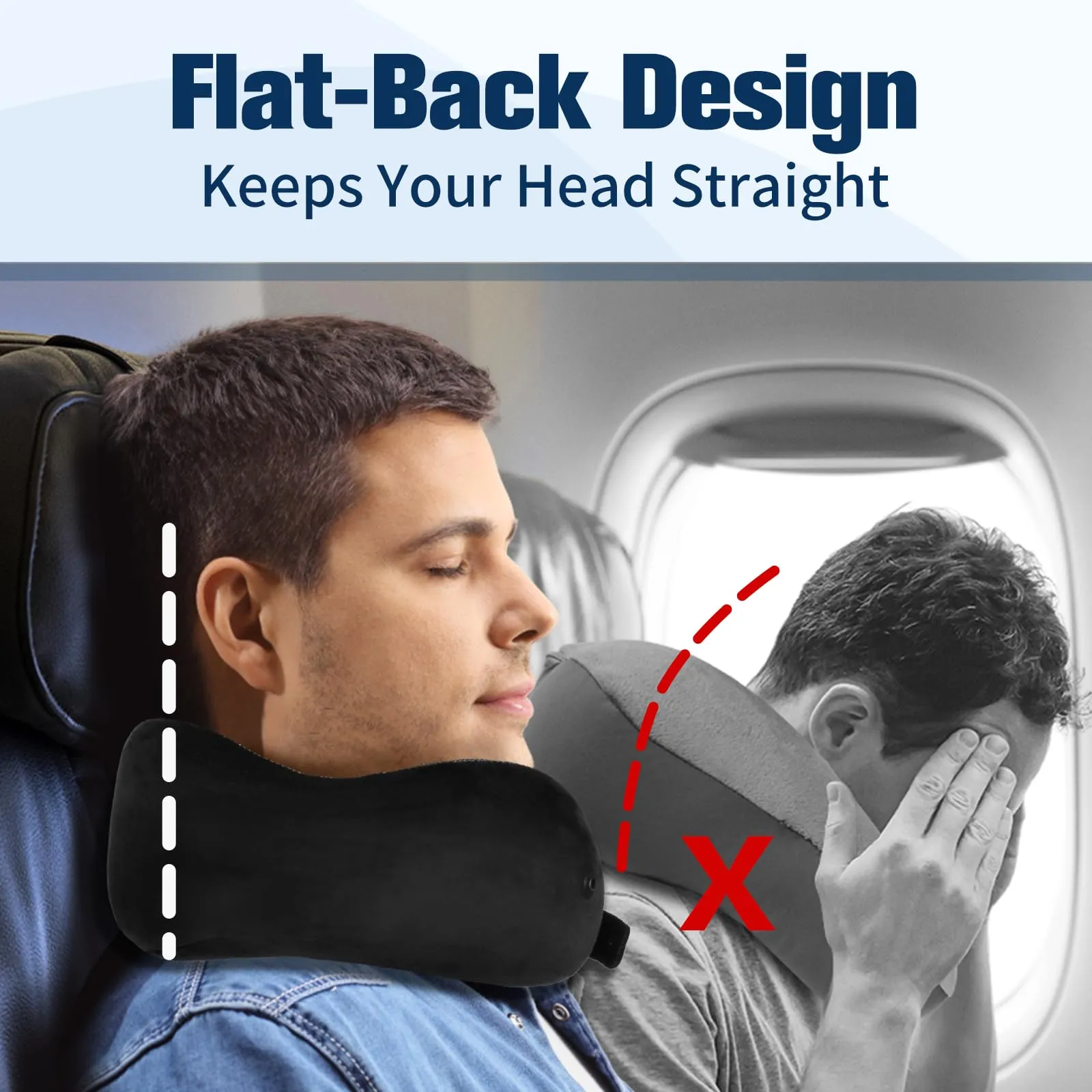 Cirorld Cuscino da Viaggio per Collo in Memory Foam Regolabile con Maschera, Tappi Auricolari e Borsa per Trasporto - immagine 4