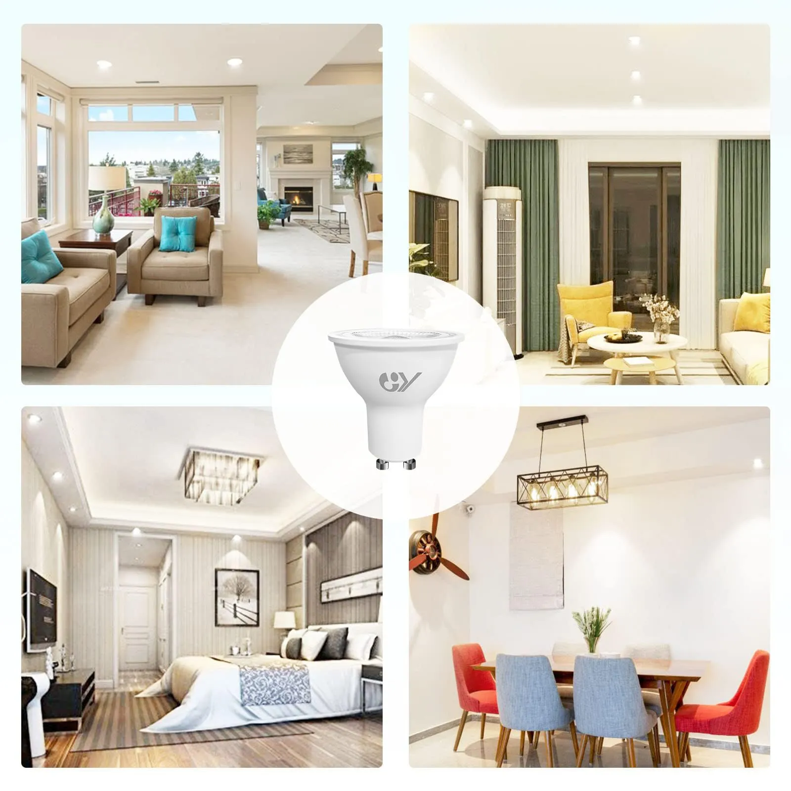 GY Lampadine GU10 LED, 4.9W, 790 Lumen, 6500K Bianco Freddo, Non Dimmerabile, 2 pezzi - immagine 9