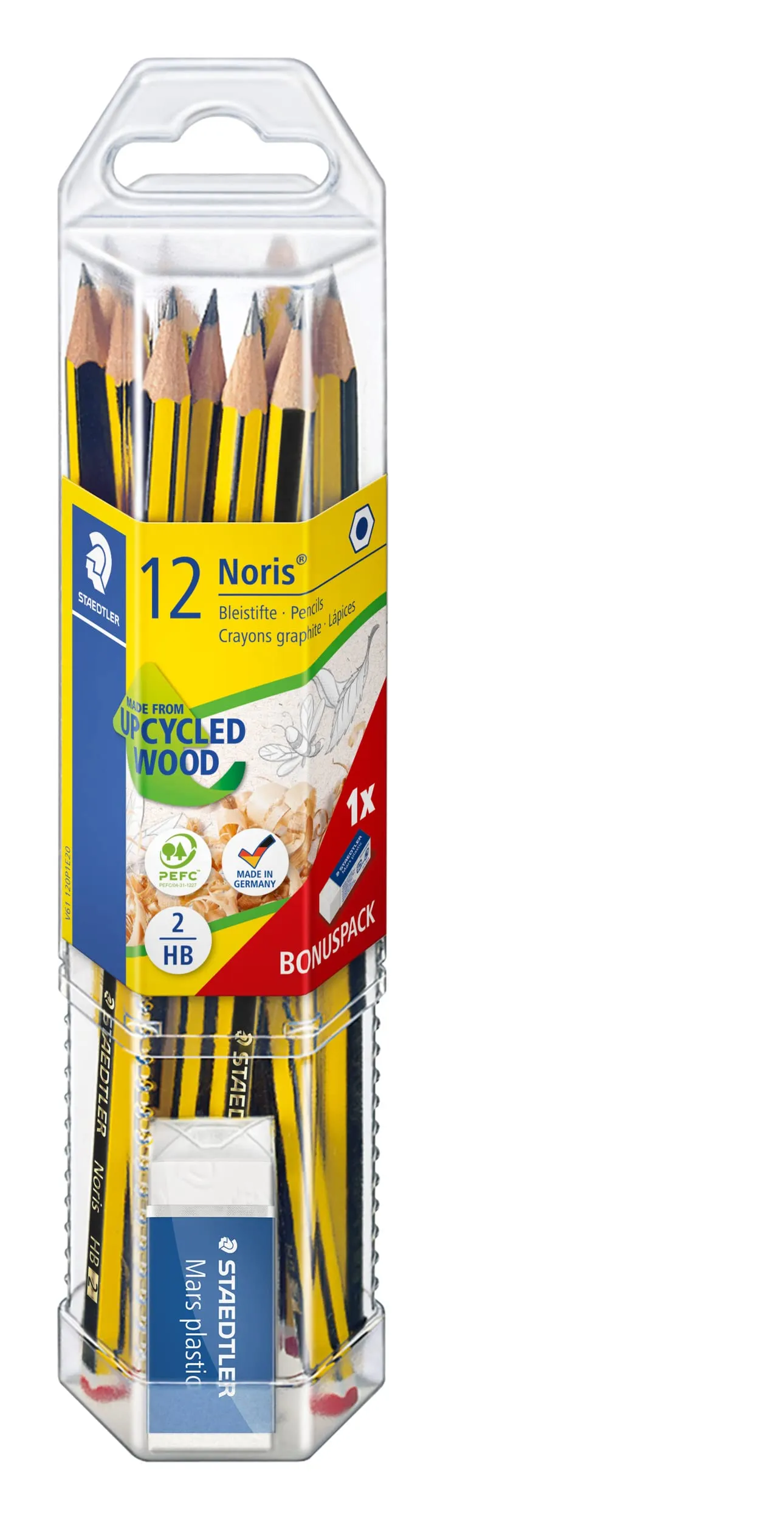 Staedtler 61 120P1 Set 12 Matite Grafite e Gomma - immagine 1