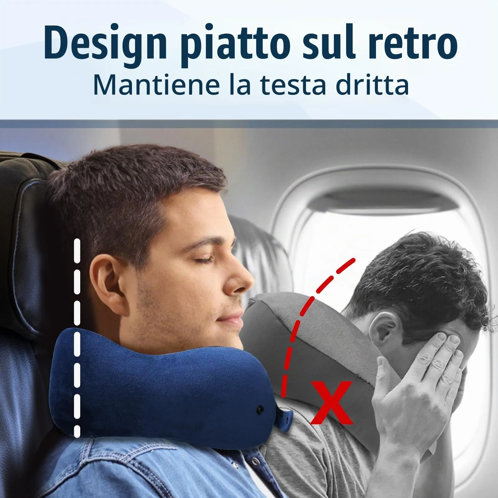 Cirorld Cuscino da Viaggio per Collo in Memory Foam Regolabile con Maschera per Dormire, Tappi Auricolari e Borsa per Trasporto - immagine 4