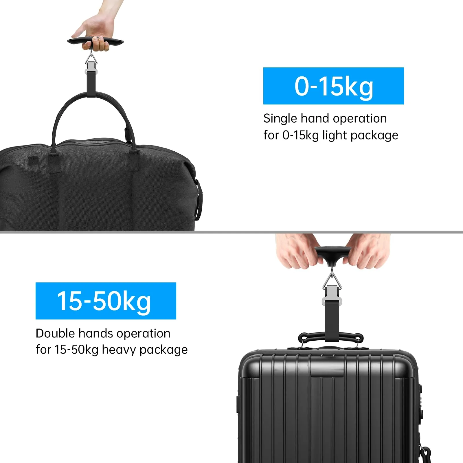 MYCARBON Bilancia per Valigie Elettronica 50kg con Funzione Tara e Display LCD - immagine 4