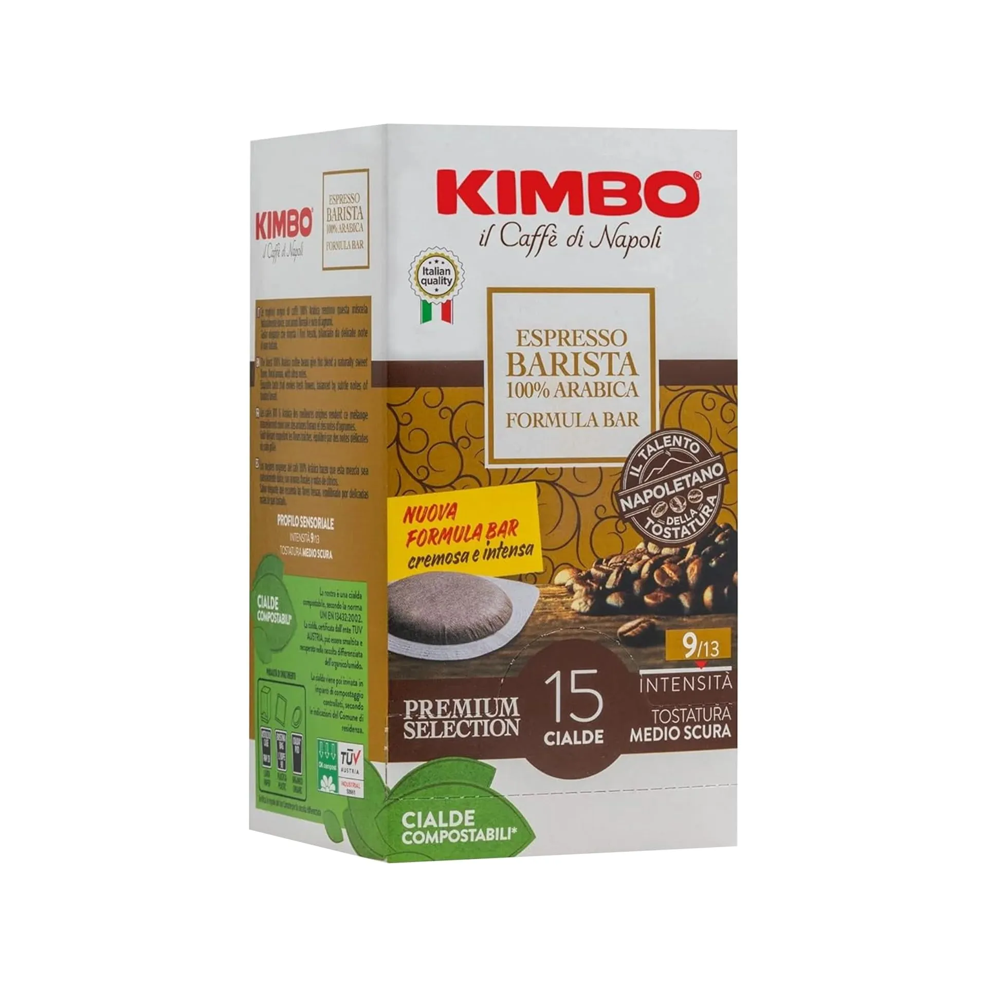 Kimbo Espresso Barista 100% Arabica Compostable ESE Pods, 120 Count - immagine 1