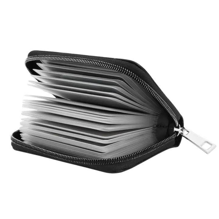 LUFFLOK Portafoglio Slim in Ecopelle PU per Uomo e Donna, Porta Carte di Credito e Tessere, Nero - immagine 1