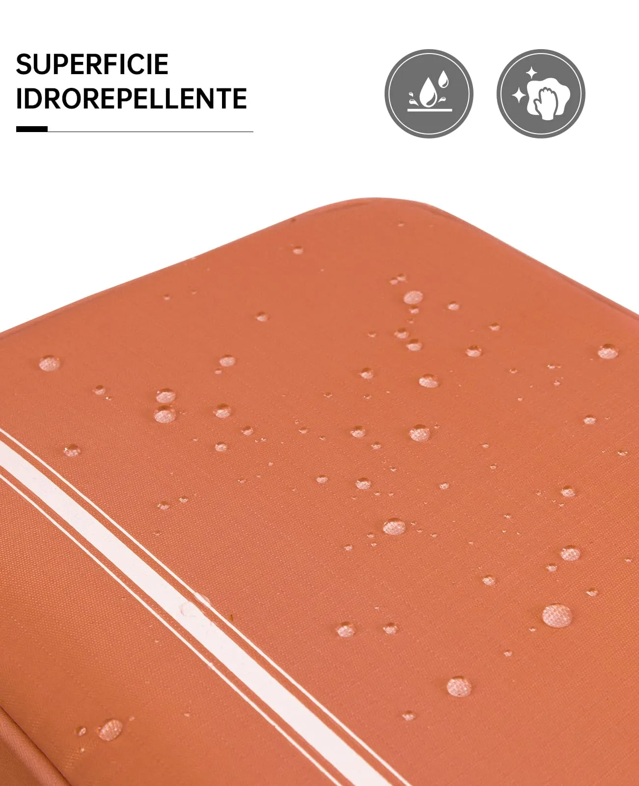 Seaforie Beauty Case da Viaggio per Uomo e Donna, Arancione, 28.5 x 19.3 x 12.3 cm - immagine 3