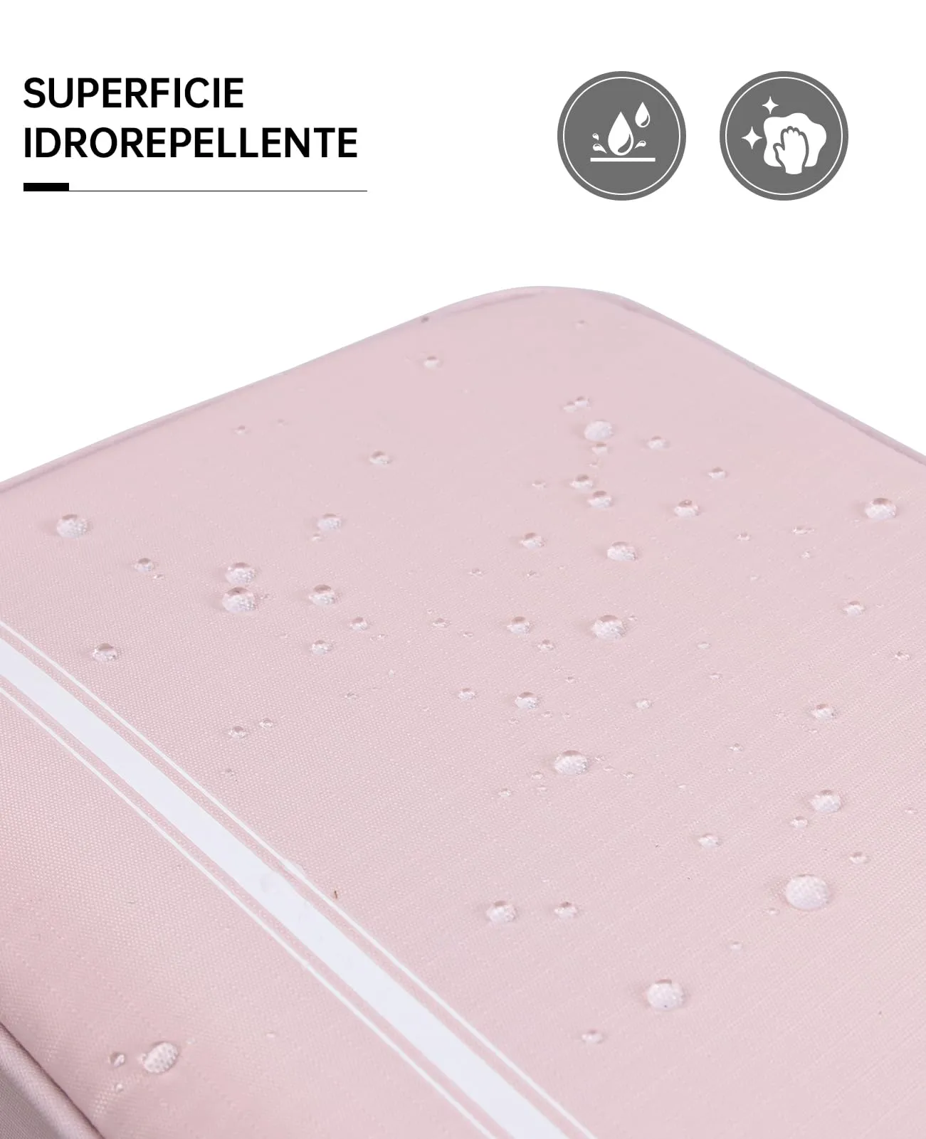 Seaforie Beauty Case da Viaggio per Donna, Rosa, 28.5 x 19.3 x 12.3 cm - immagine 3