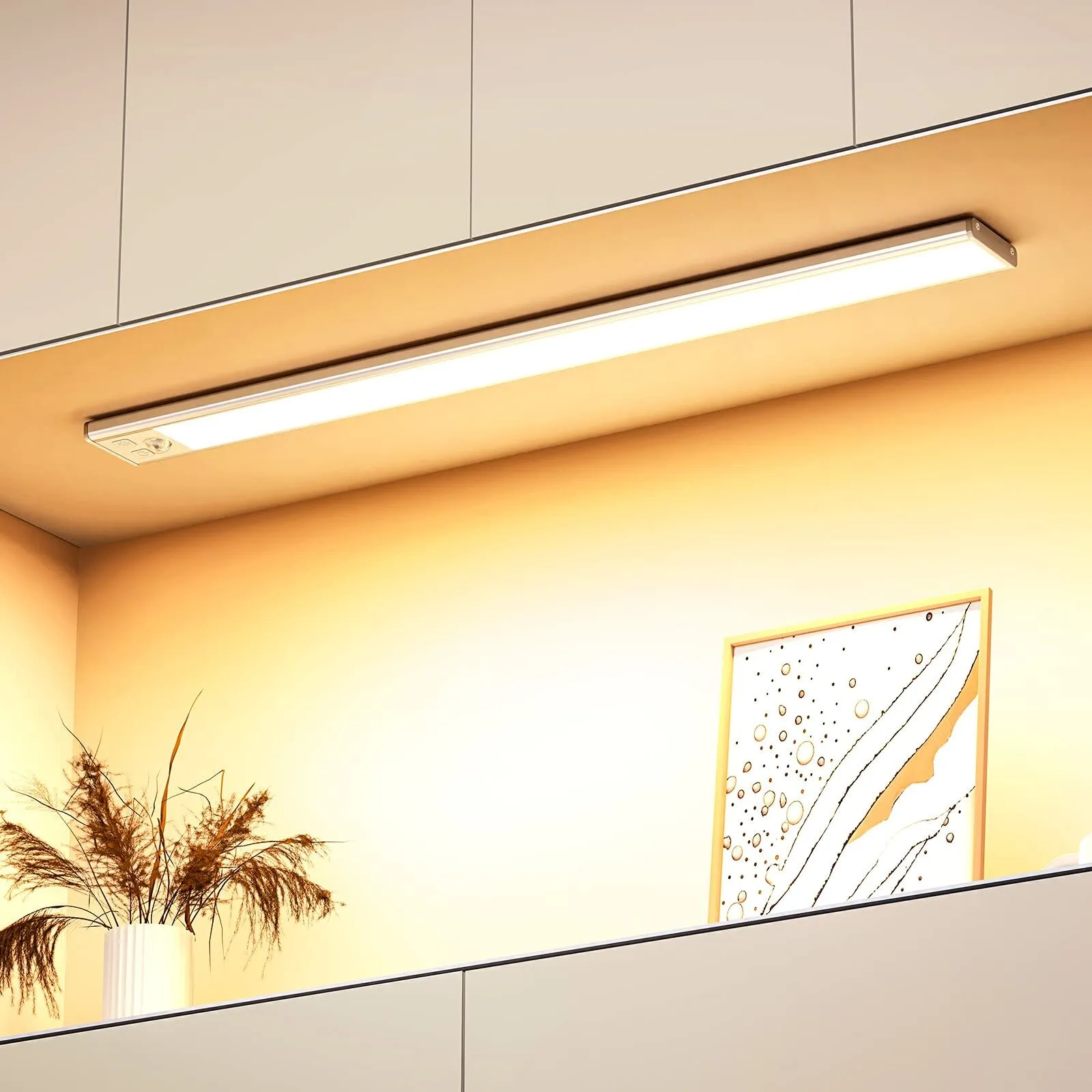 OUILA Luce Armadio LED con Sensore di Movimento, Sottopensile Cucina, 41cm, 3000K, GLS-C018 - immagine 1