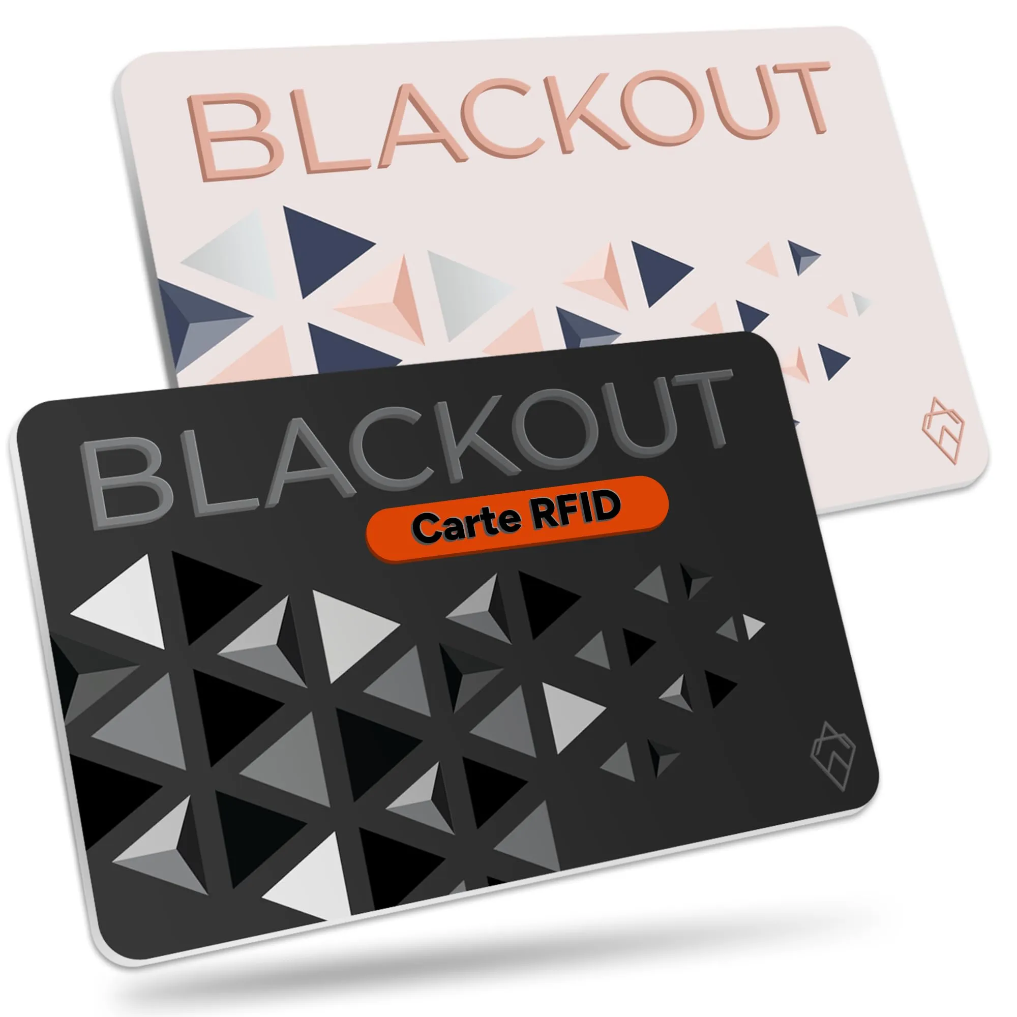 AKIELO Blackout RFID Protection Card, Nero e Rosa, 2 Pezzi - immagine 1