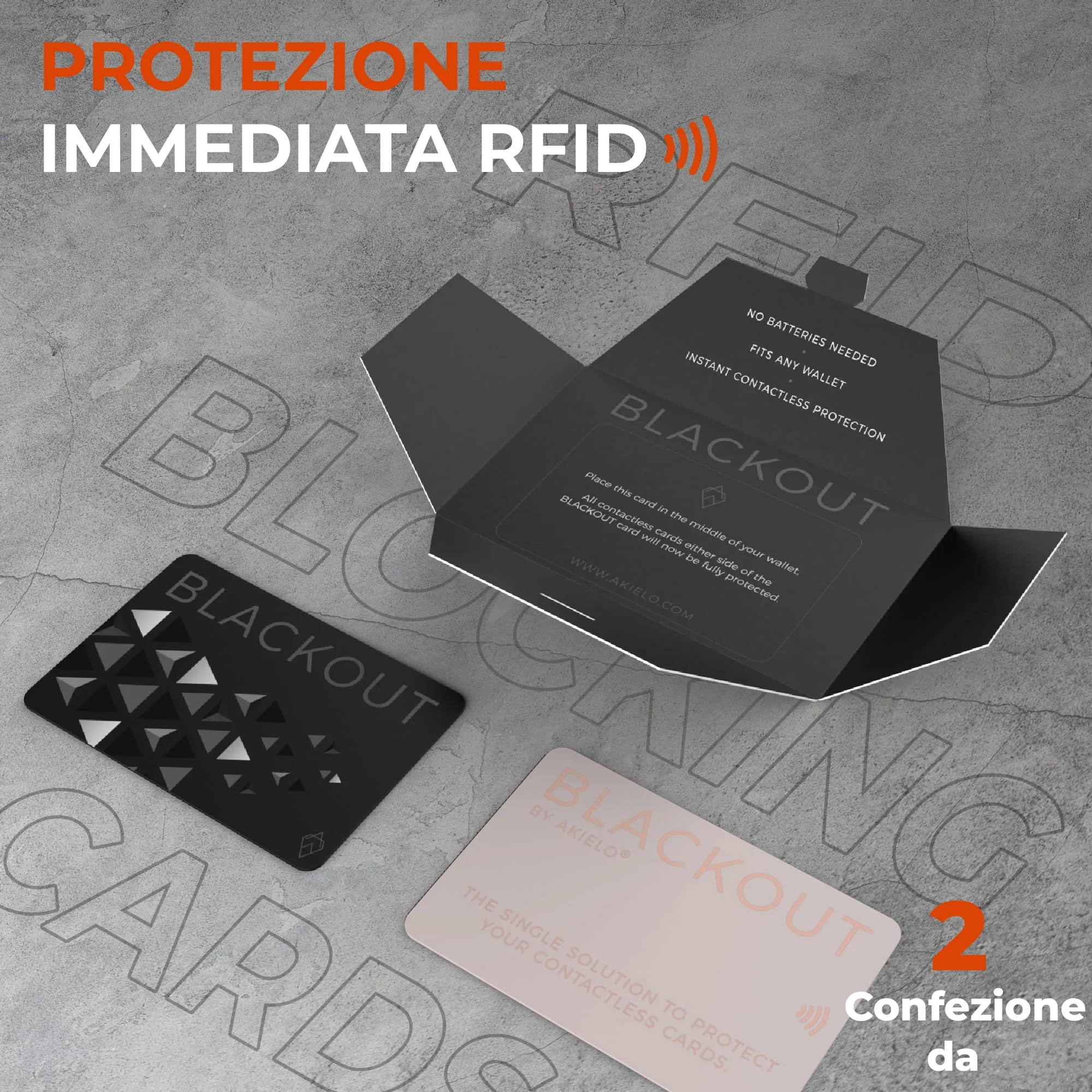 AKIELO Blackout RFID Protection Card, Nero e Rosa, 2 Pezzi - immagine 8